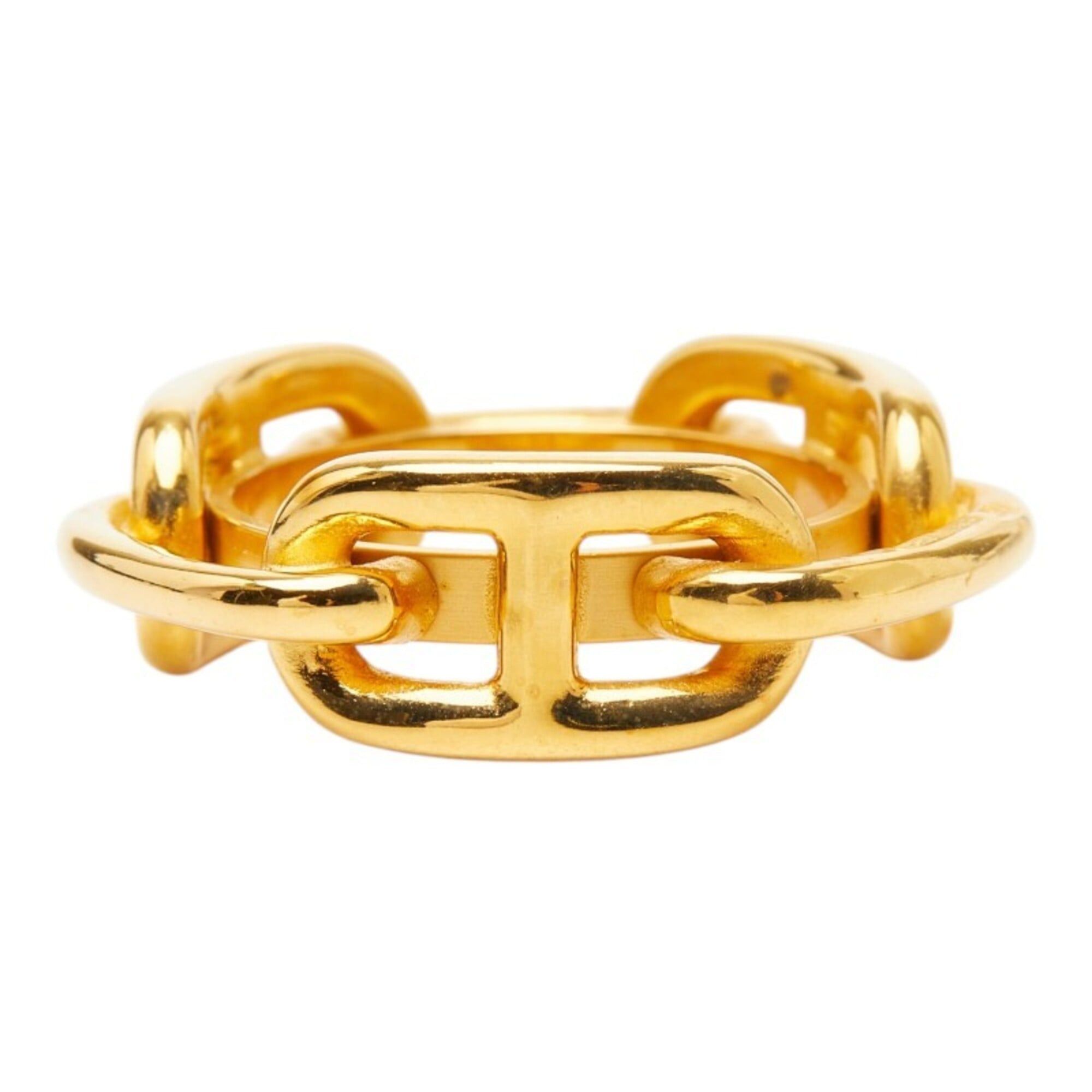 Hermes Hermes Chaine d'Ancre Scarf Muffler Ring Gold Plated Women's HERMES Size ONE SIZE - 2 Thumbnail