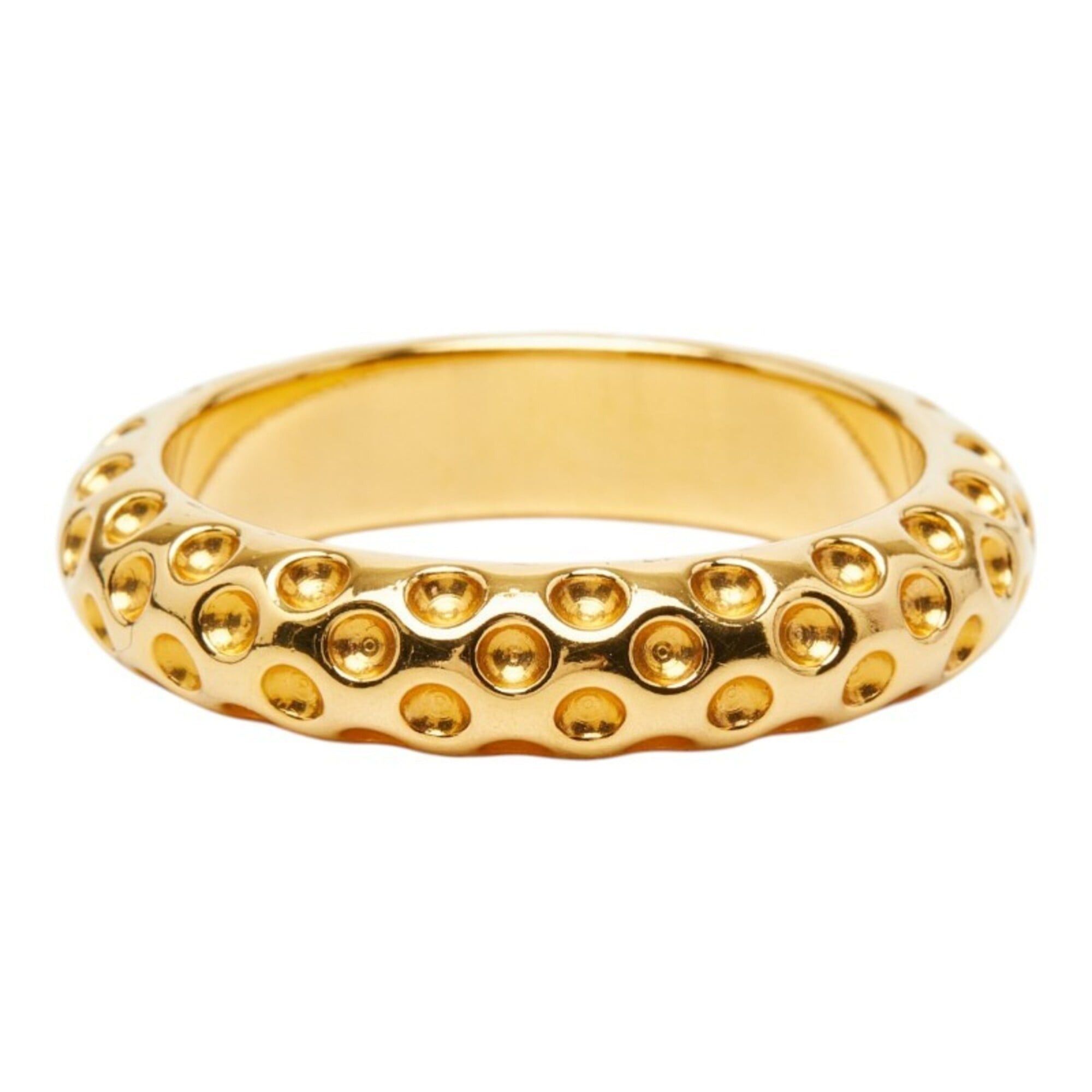 Hermes Hermes polka dot motif scarf muffler ring, gold plated, women's. Size ONE SIZE - 2 Thumbnail