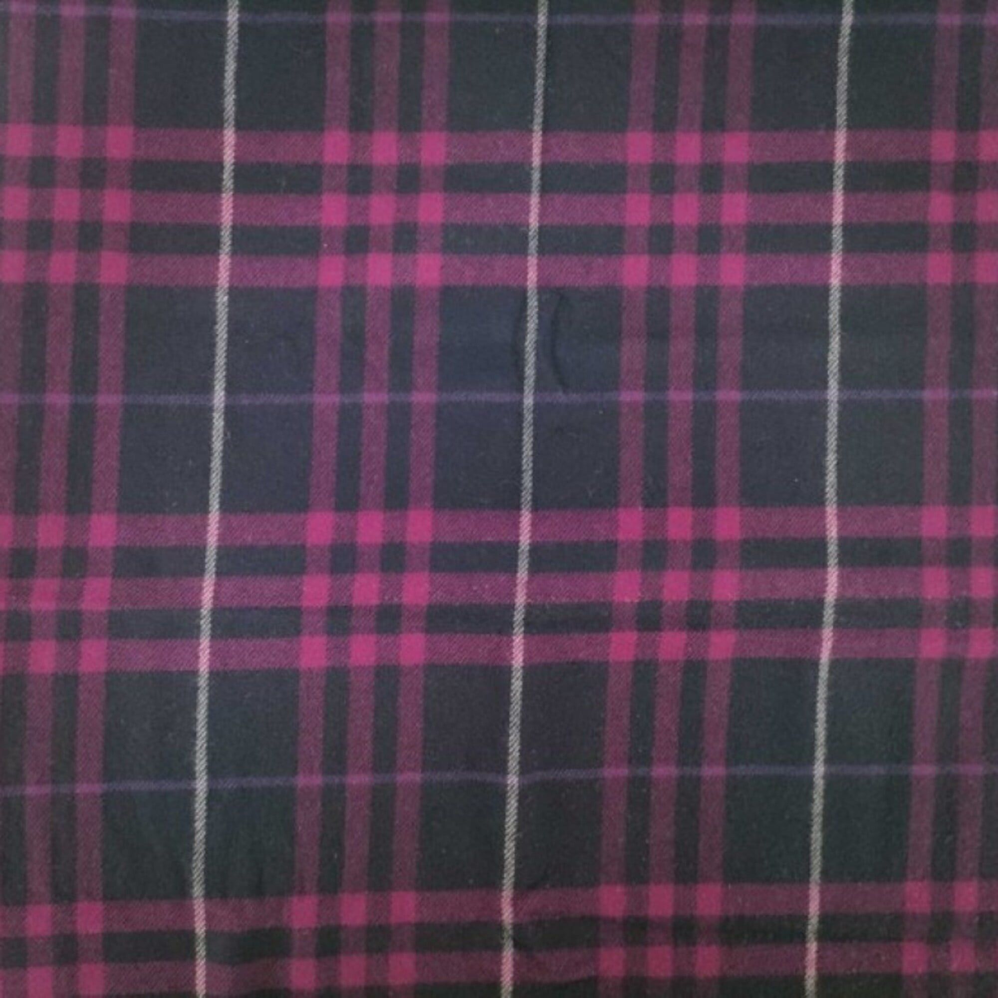Burberry Burberry Scarf/Stole, Purple Wool, Men's/Women's, Checkered Pattern Size ONE SIZE - 7 Thumbnail