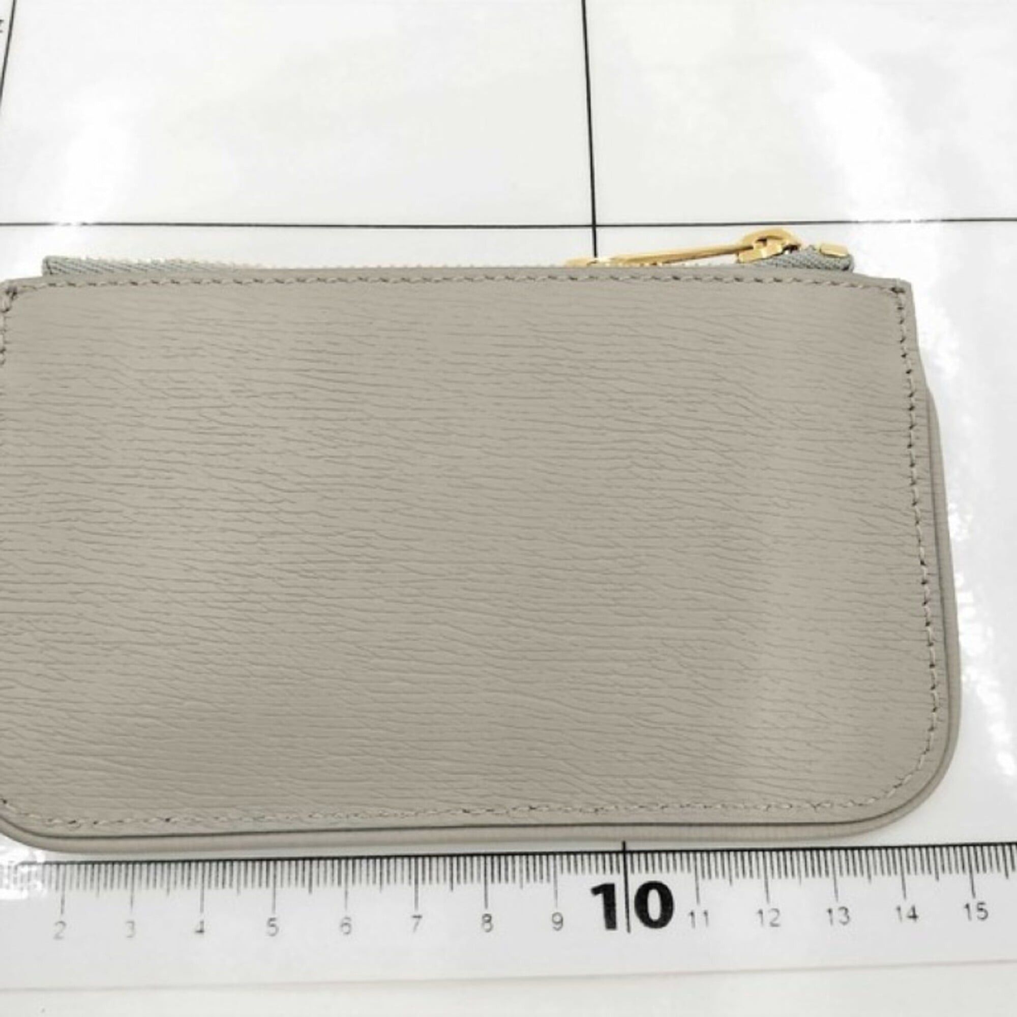 Gucci GUCCI Script Wallet/Coin Case 790102 Gray Leather Men's/Women's Size ONE SIZE - 2 Thumbnail