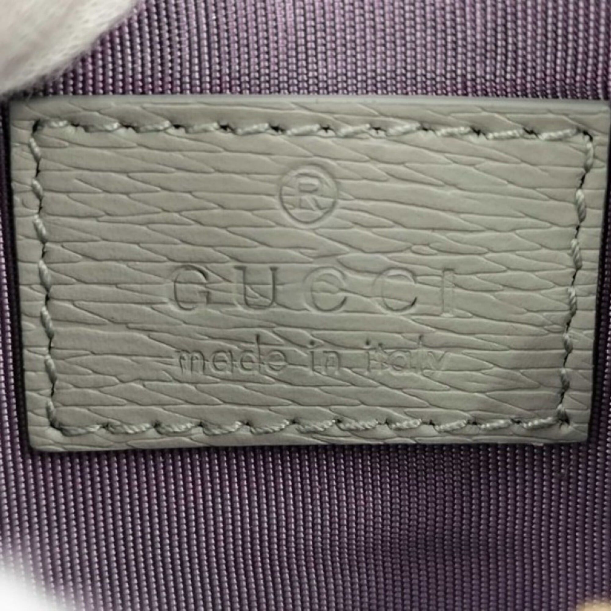 Gucci GUCCI Script Wallet/Coin Case 790102 Gray Leather Men's/Women's Size ONE SIZE - 9 Thumbnail