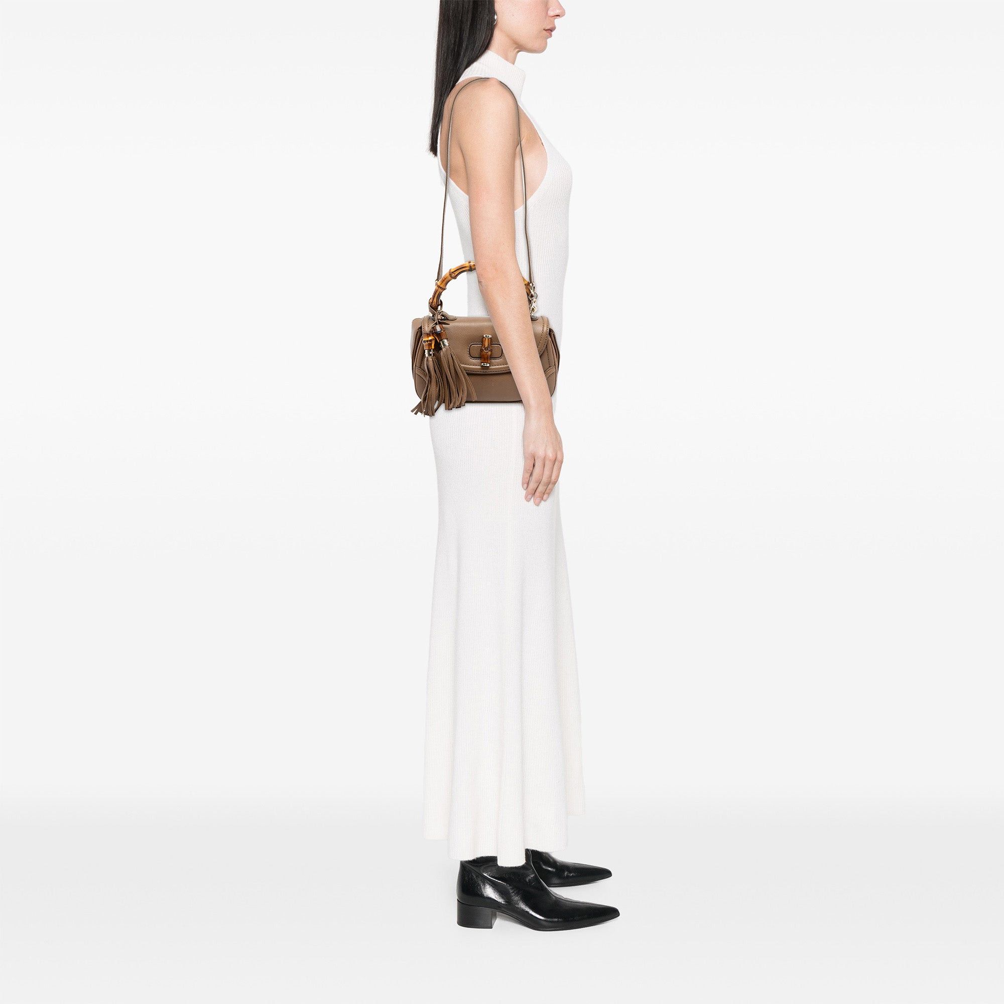 Gucci Medium Calfskin New Bamboo Top Handle Bag Size ONE SIZE - 7 Thumbnail