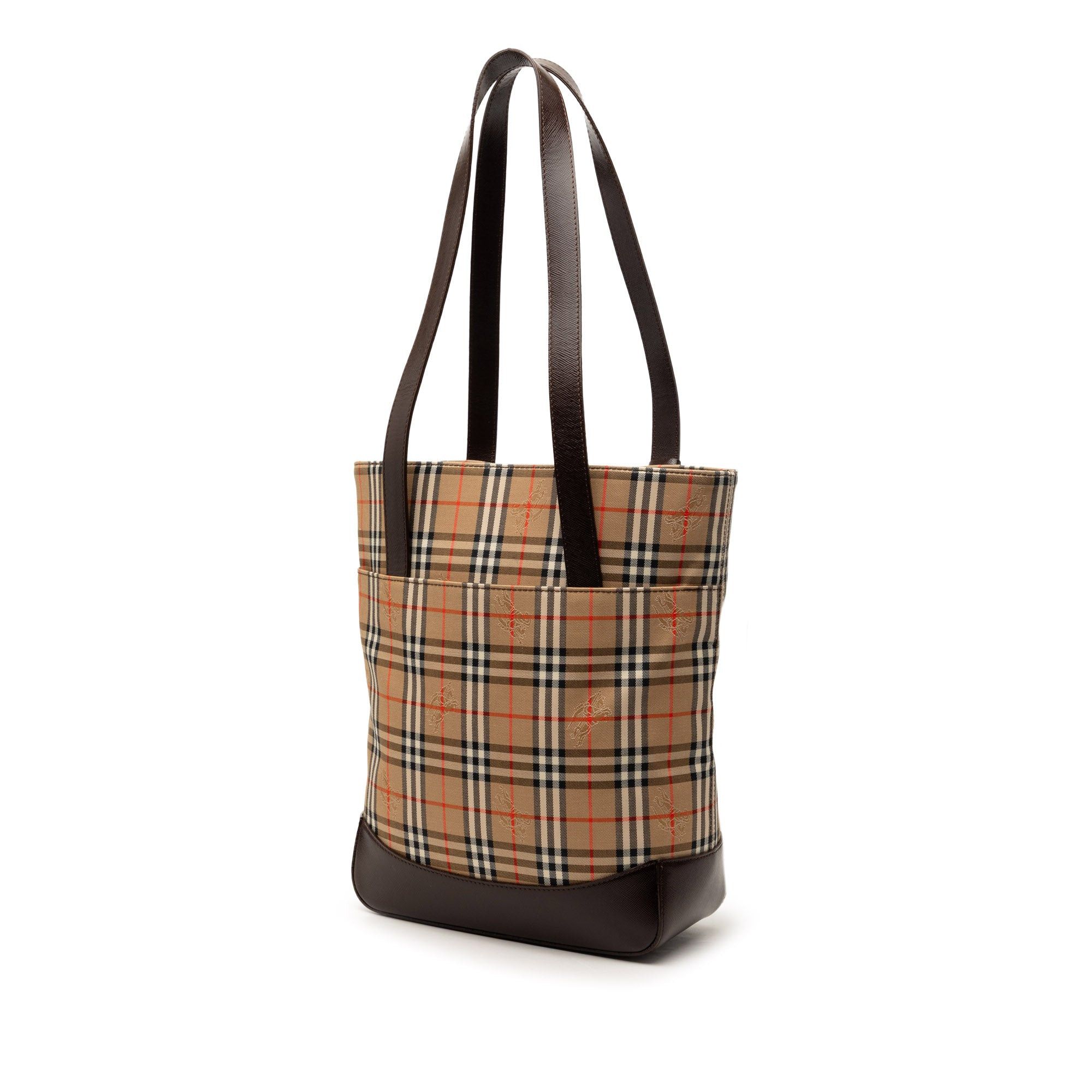 Burberry Haymarket Check Canvas Tote Size ONE SIZE - 2 Thumbnail