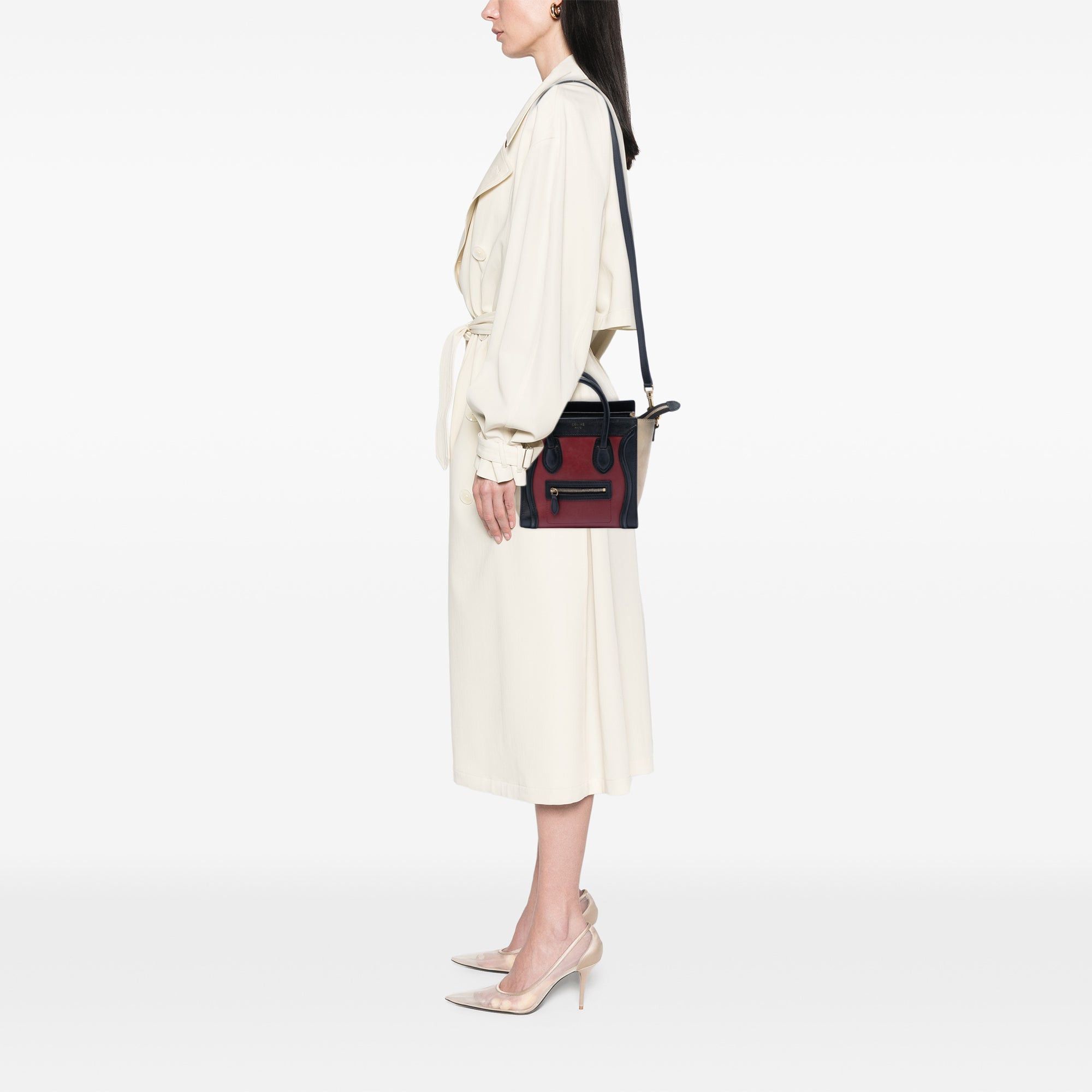 Celine Nano Tricolor Calfskin and Suede Luggage Tote Size ONE SIZE - 7 Thumbnail