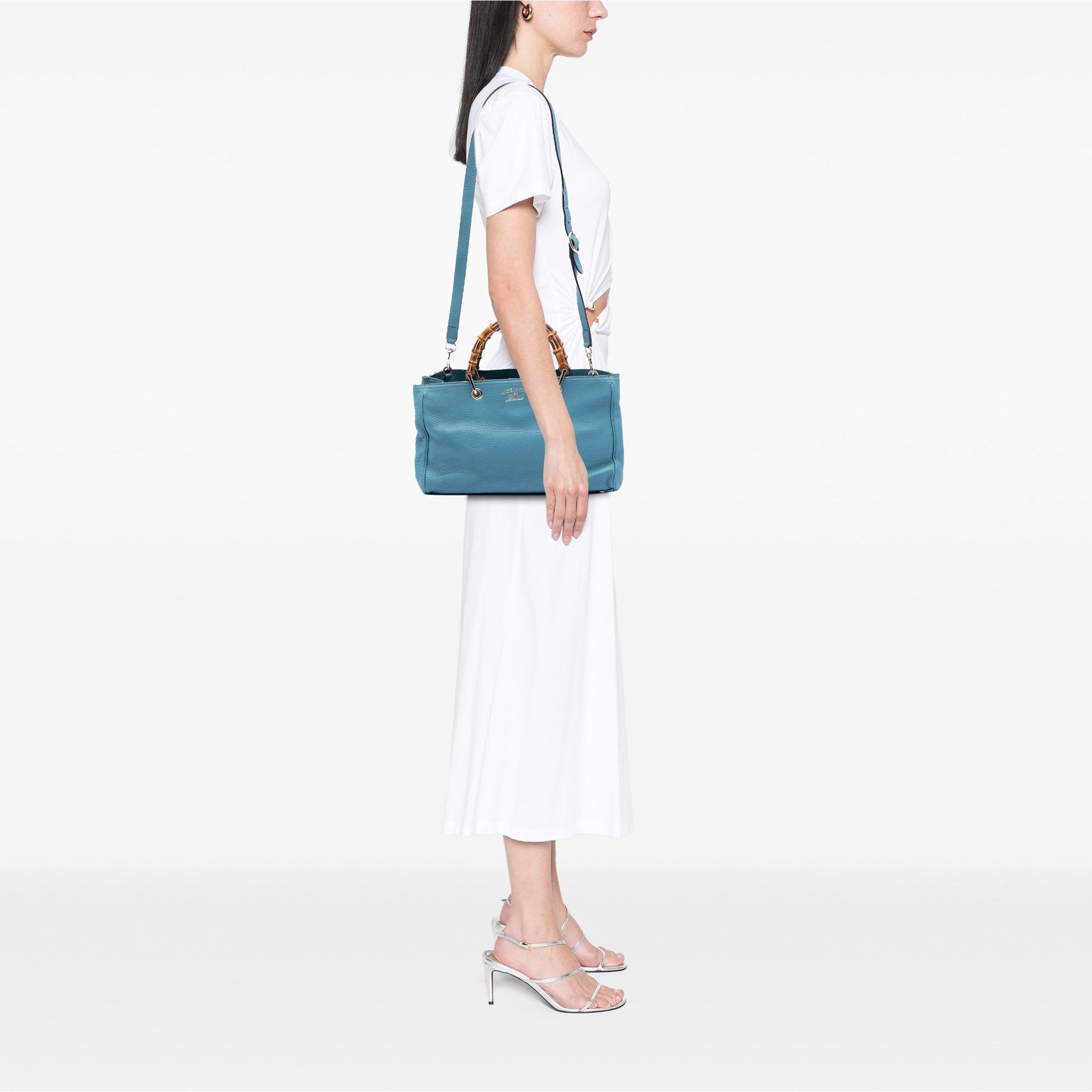 Gucci Medium Calfskin Bamboo Shopper Satchel Size ONE SIZE - 7 Thumbnail