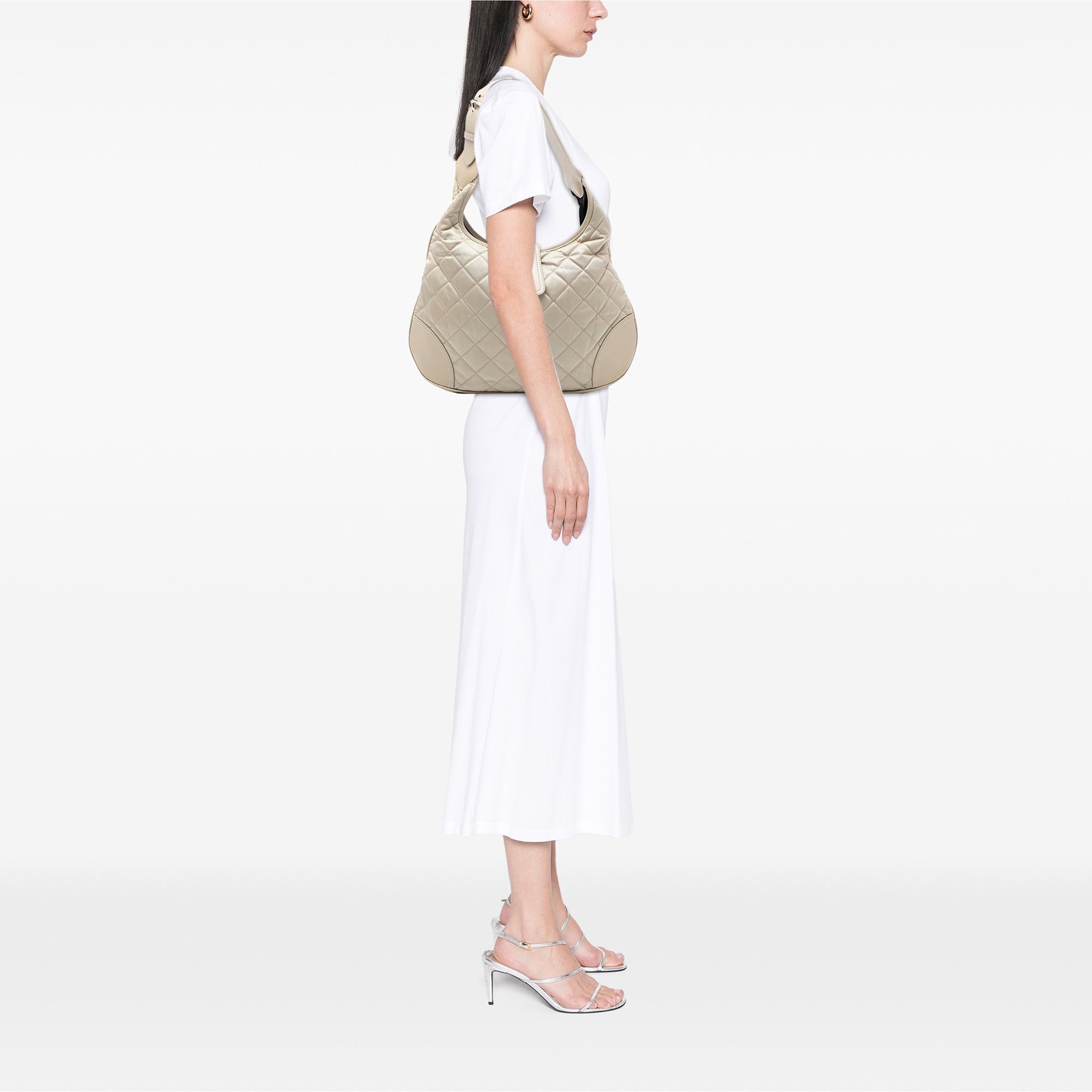 Burberry Quilted Nylon Brooke Hobo Size ONE SIZE - 7 Thumbnail