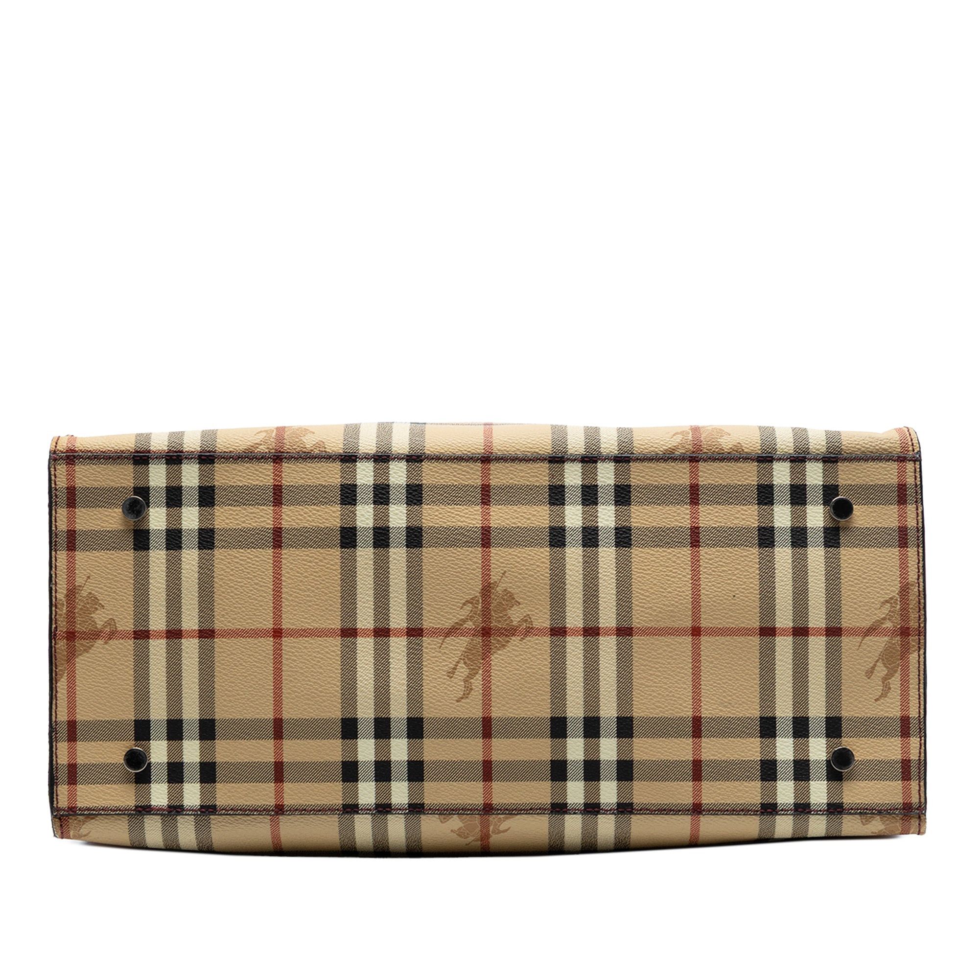 Burberry Haymarket Check Coated Canvas Tote Size ONE SIZE - 3 Thumbnail