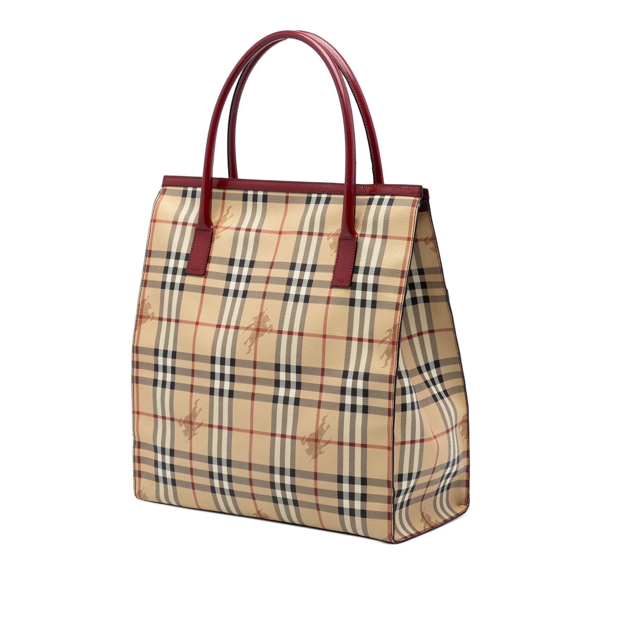 Burberry Haymarket Check Coated Canvas Tote Size ONE SIZE - 2 Thumbnail