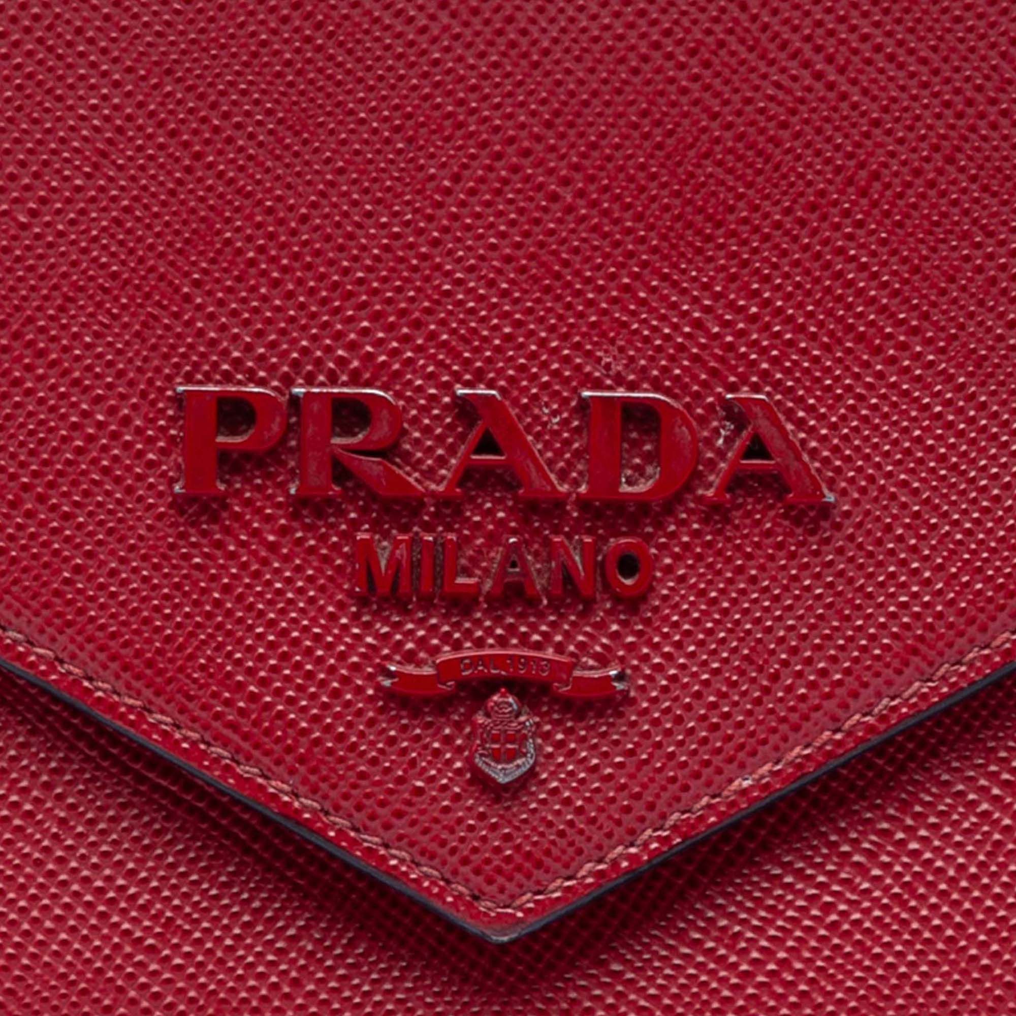 Prada Saffiano Cuir Monochrome Envelope Crossbody Size ONE SIZE - 5 Thumbnail