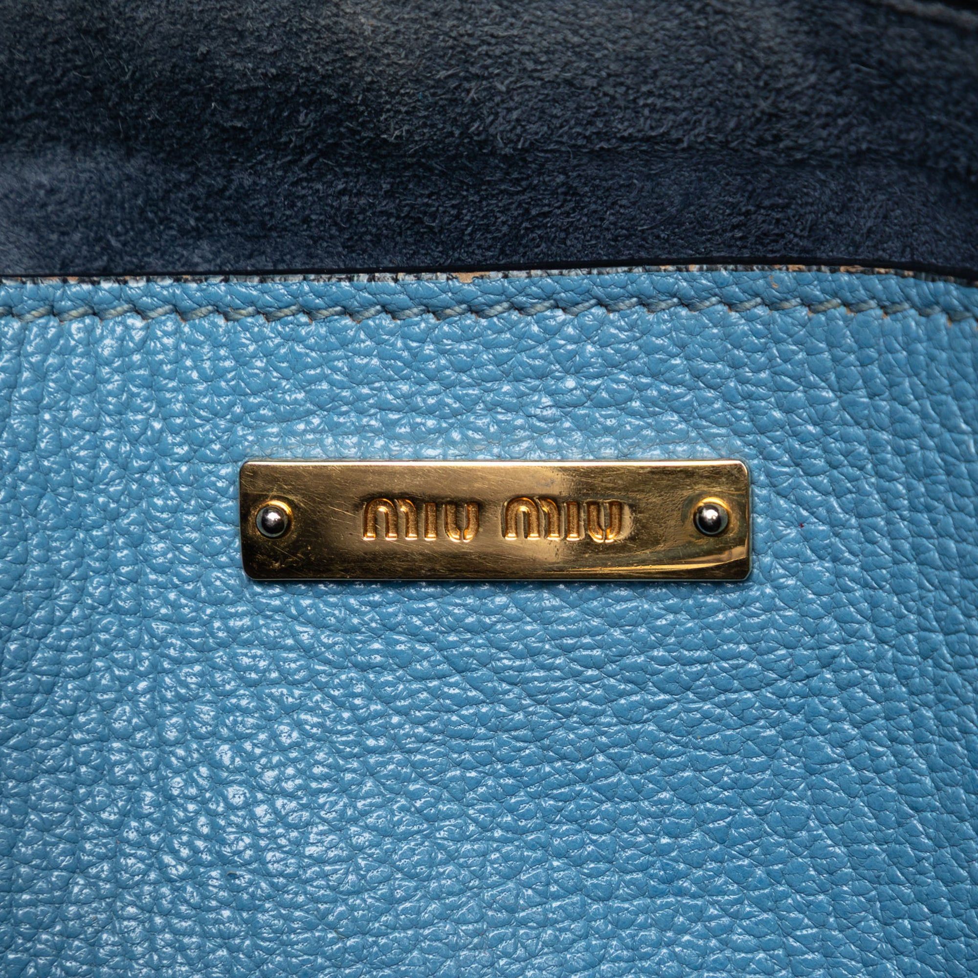 Miu Miu Goatskin Madras Push Lock Tote Size ONE SIZE - 5 Thumbnail