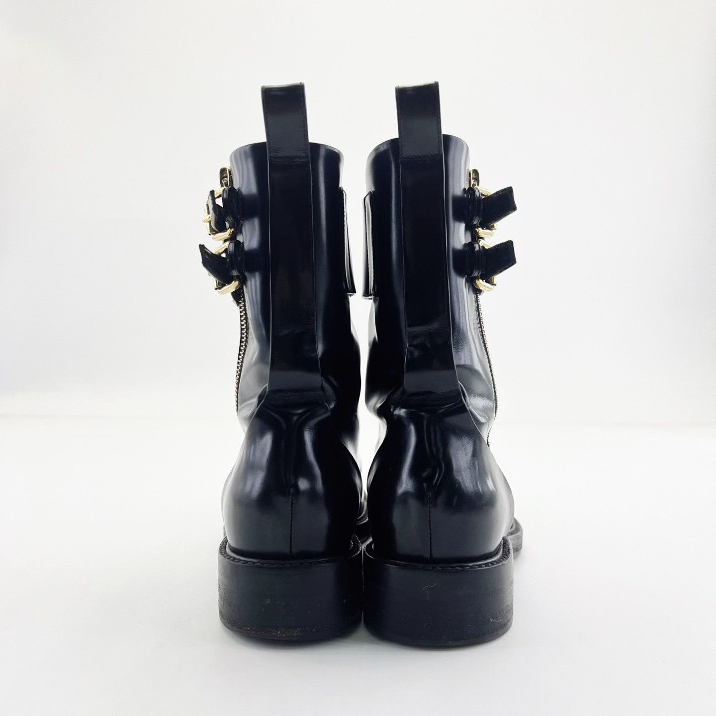 Louis Vuitton Louis Vuitton Black Leather Lace-Up Zip Boots Size US 6 / IT 36 - 4 Thumbnail