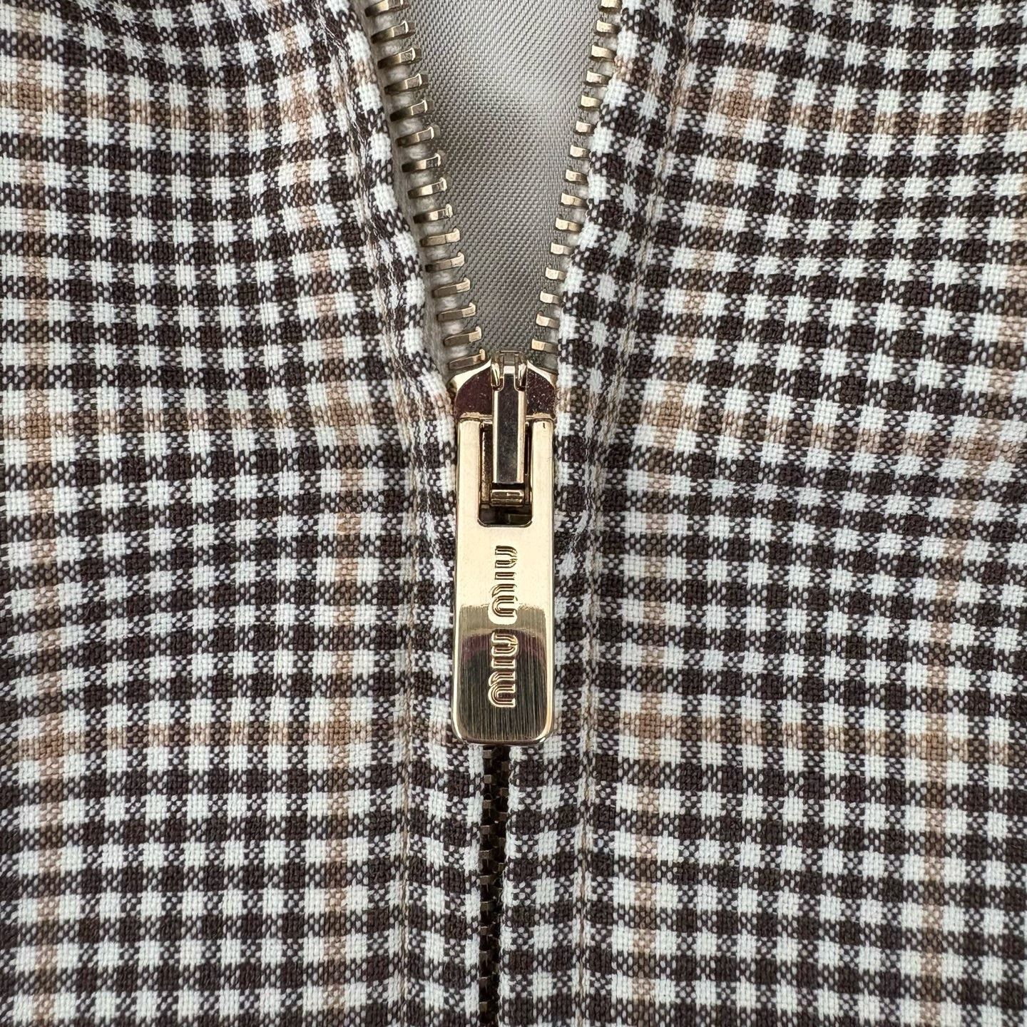 Miu Miu MIU MIU SS25 Plaid Colorblock Zip Jacket Size XS / US 0-2 / IT 36-38 - 7 Thumbnail
