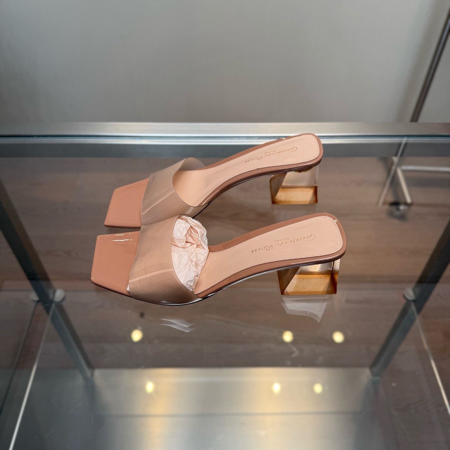 Gianvito Rossi Gianvito Rossi PVC Transparent Block Heel Sandals Size US 6 / IT 36 - 3 Thumbnail