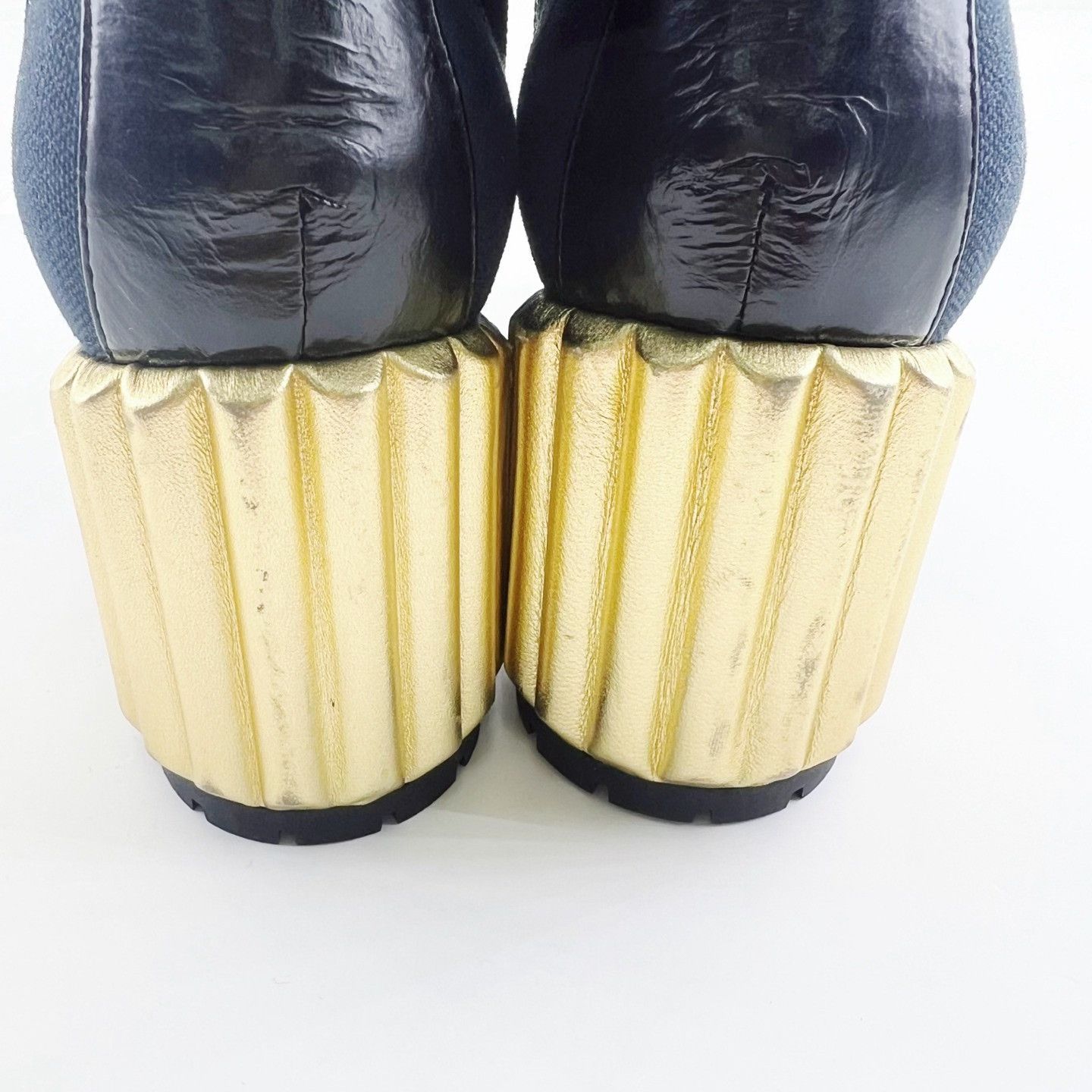 Dior Dior Black Metal Block Heel Ankle Boots Size US 6.5 / IT 36.5 - 7 Thumbnail