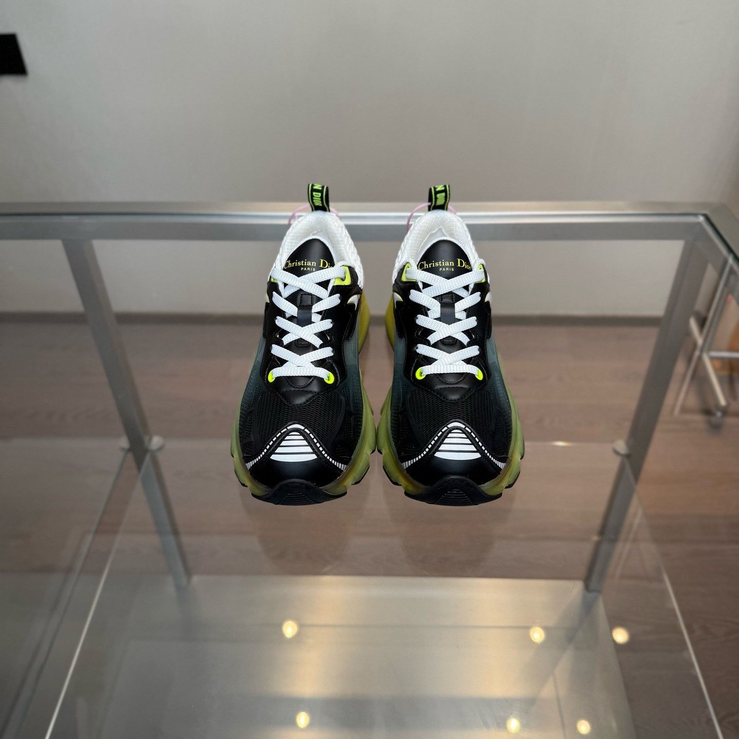 Dior Dior Vibe Black Green Gradient Sneakers Size US 6 / IT 36 - 2 Thumbnail