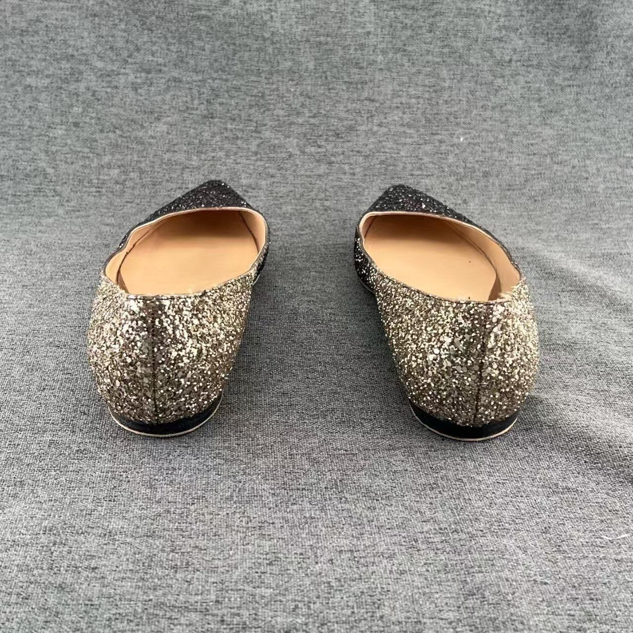 Jimmy Choo Jimmy Choo Pointed Toe Glitter Flat Shoes Size US 6.5 / IT 36.5 - 4 Thumbnail
