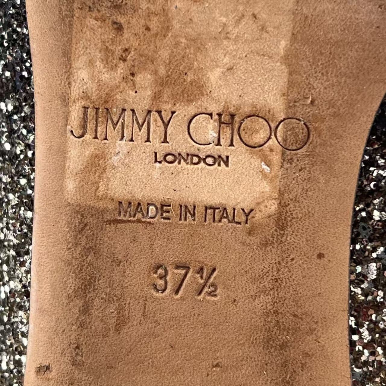 Jimmy Choo Jimmy Choo Pointed Toe Glitter Flat Shoes Size US 6.5 / IT 36.5 - 6 Thumbnail
