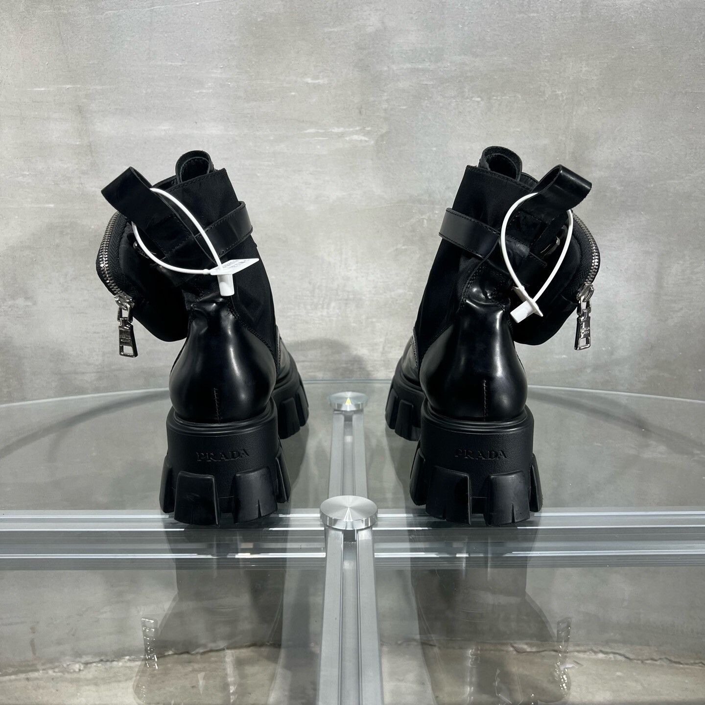 Prada PRADA Monolith Patent Leather Black Boots Size US 6 / IT 36 - 6 Thumbnail