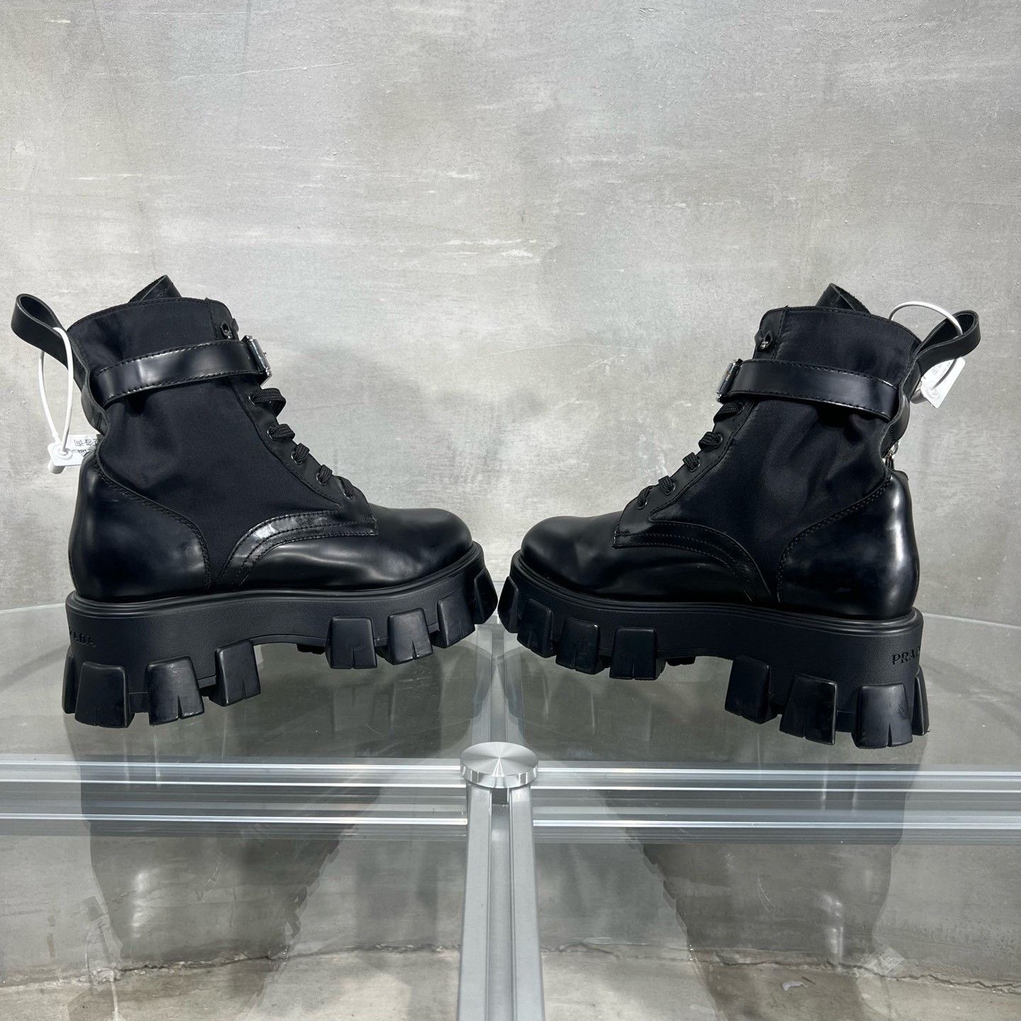 Prada PRADA Monolith Patent Leather Black Boots Size US 6 / IT 36 - 5 Thumbnail