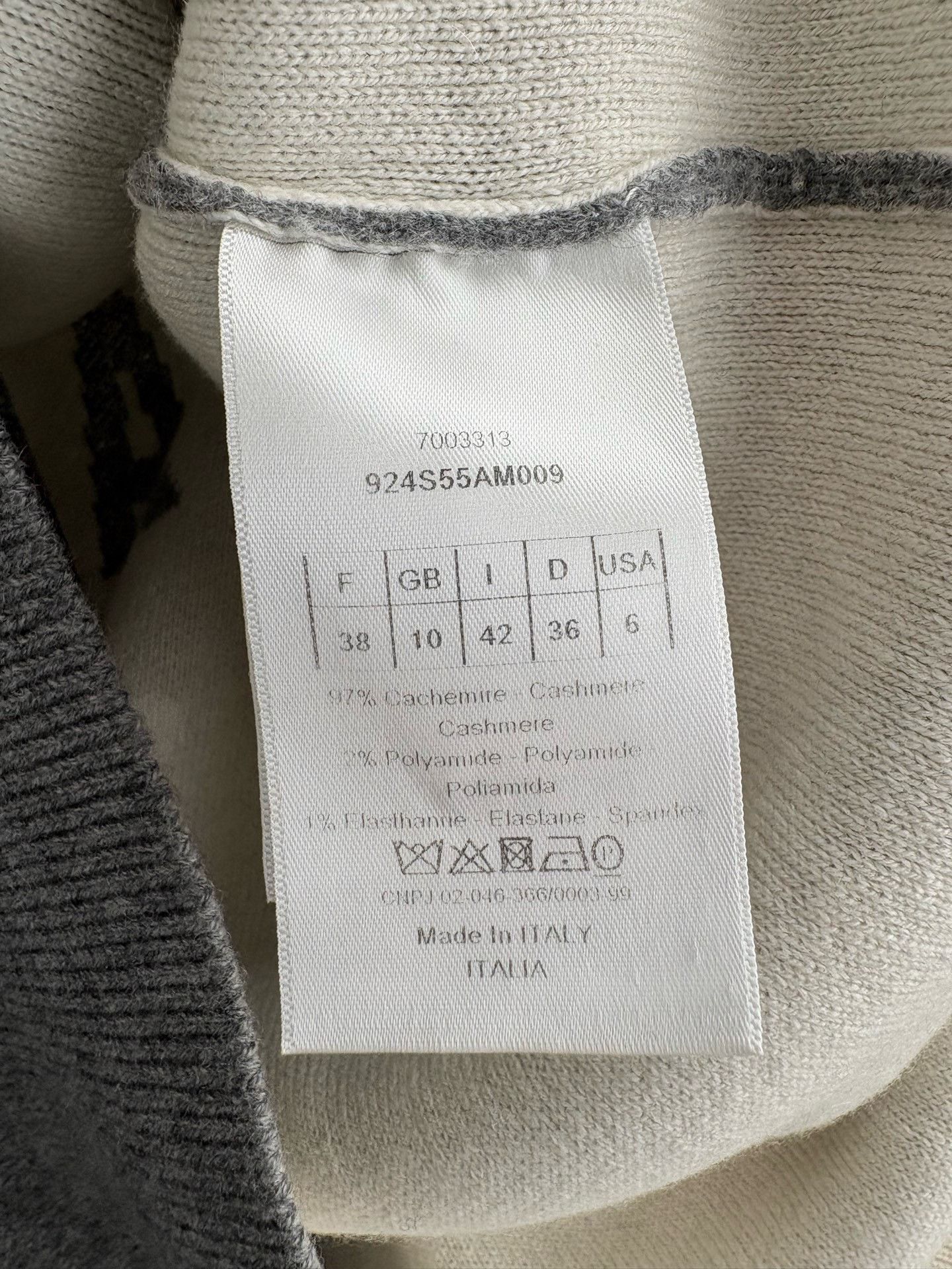 Dior Dior Back Logo Cashmere Knit Sweater Size S / US 4 / IT 40 - 5 Thumbnail