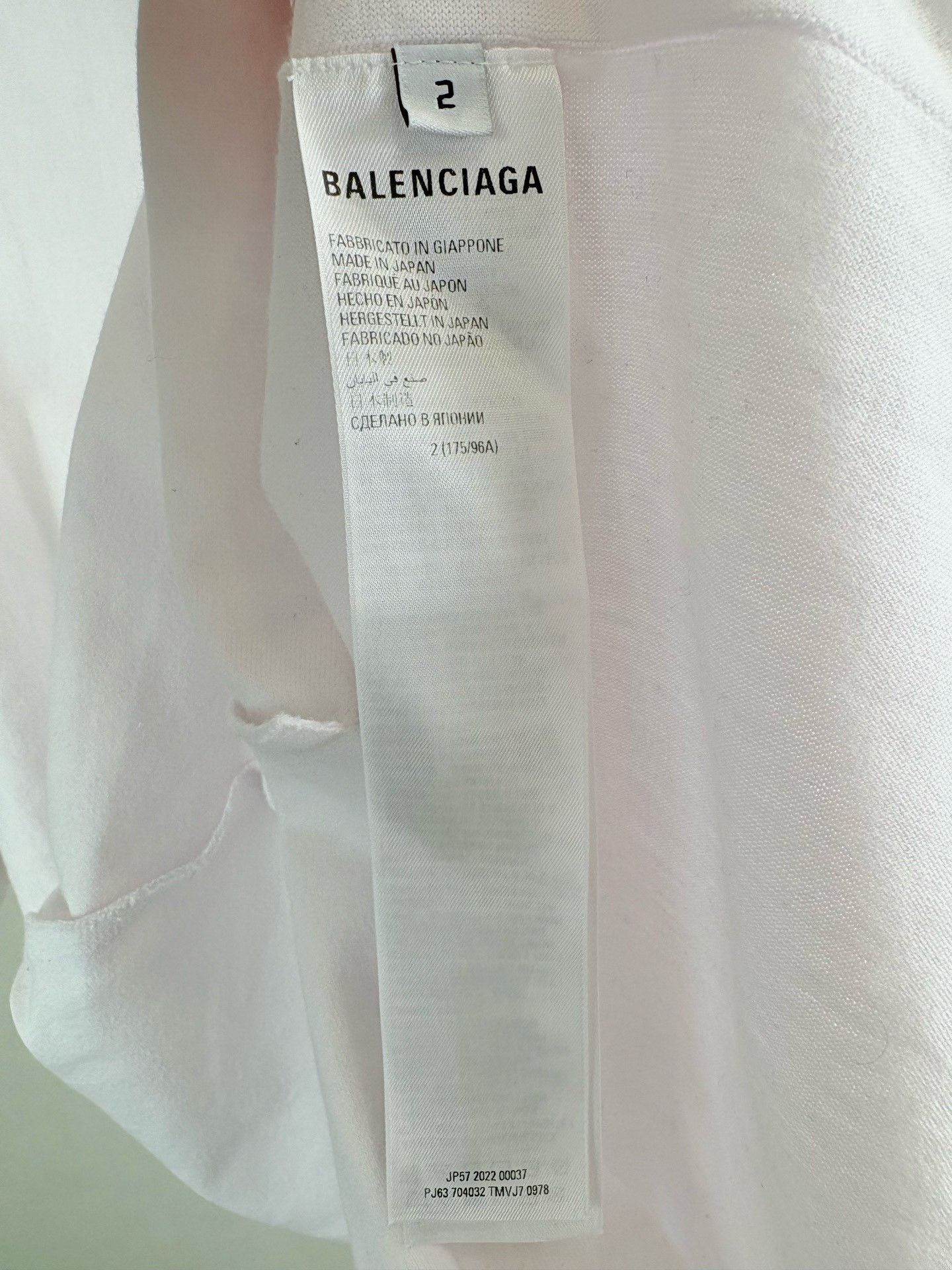 Balenciaga Balenciaga White Letter Double Hook Print Tee Size M / US 6-8 / IT 42-44 - 5 Thumbnail
