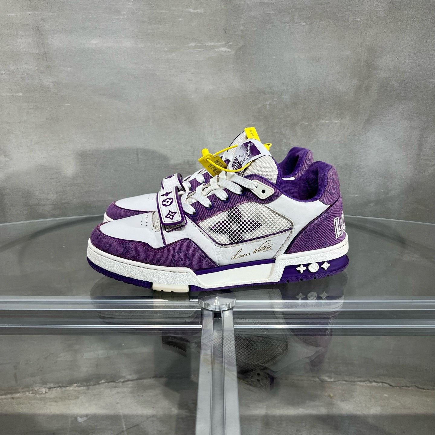 Louis Vuitton Louis Vuitton LV Trainer White Purple Size US 8.5 / EU 41-42 - 3 Thumbnail