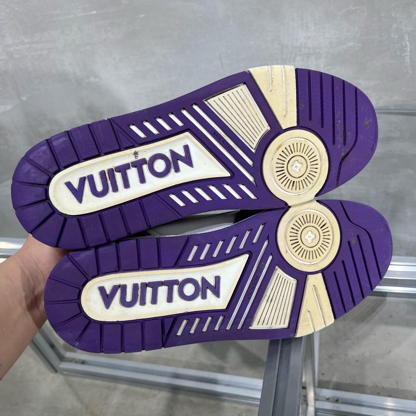 Louis Vuitton Louis Vuitton LV Trainer White Purple Size US 8.5 / EU 41-42 - 7 Thumbnail