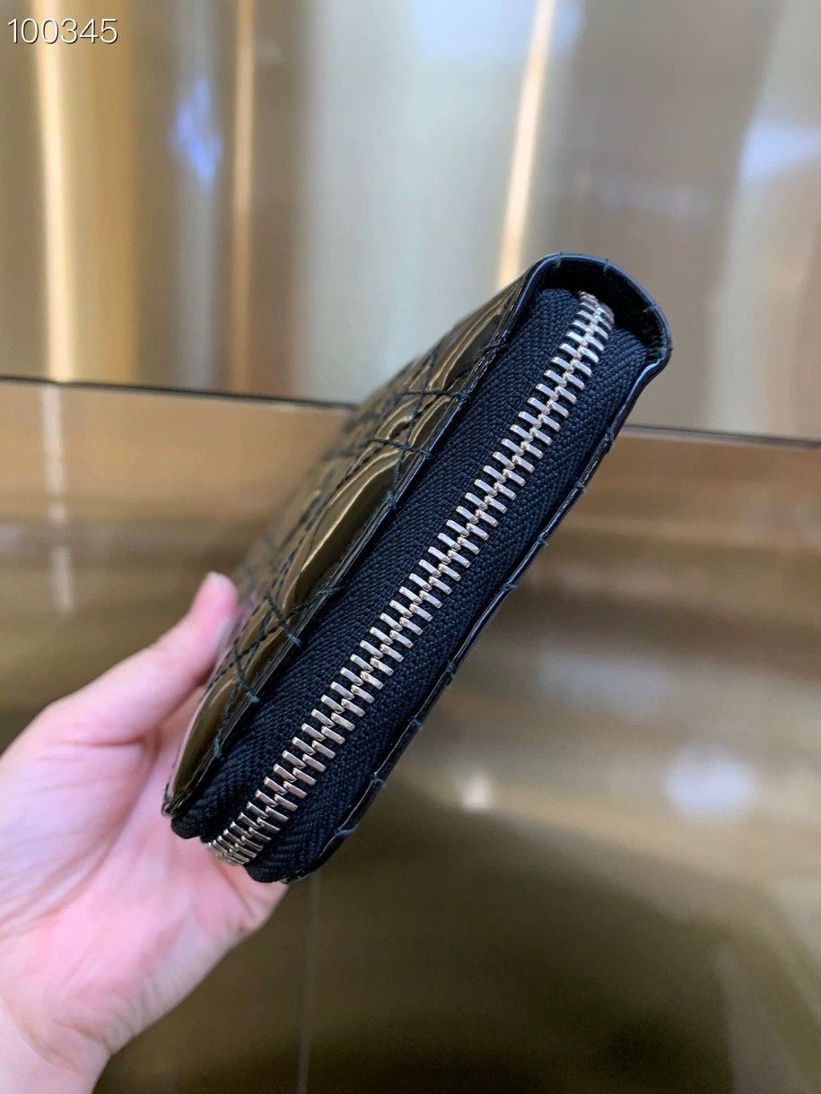 Dior Dior Patent Leather Black Gold Wallet Size ONE SIZE - 4 Thumbnail