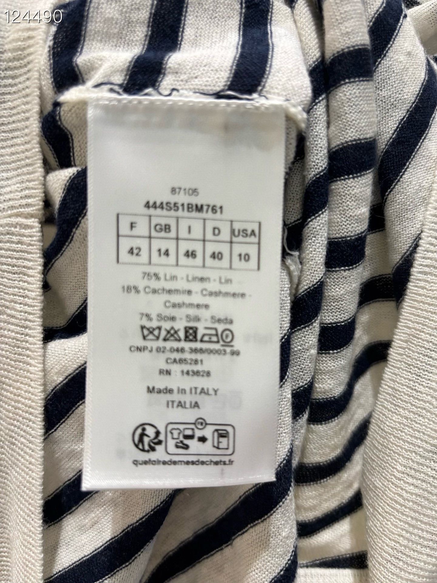 Dior Dior 24 Classic Stripe Star Long Sleeve Top Size M / US 6-8 / IT 42-44 - 4 Thumbnail