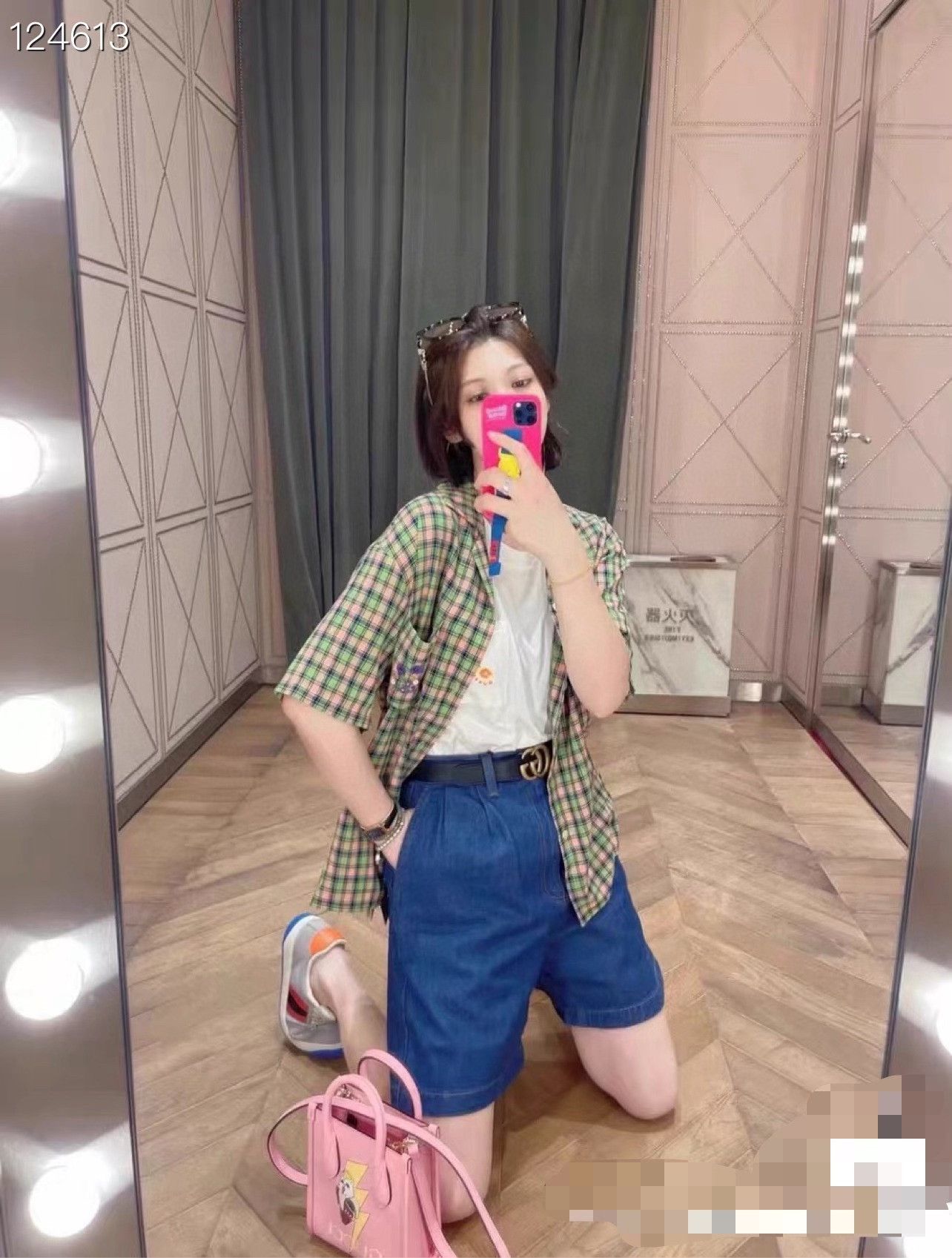 Gucci Gucci Plaid Shirt Chest Embroidery Unisex Size US S / EU 44-46 / 1 - 7 Thumbnail