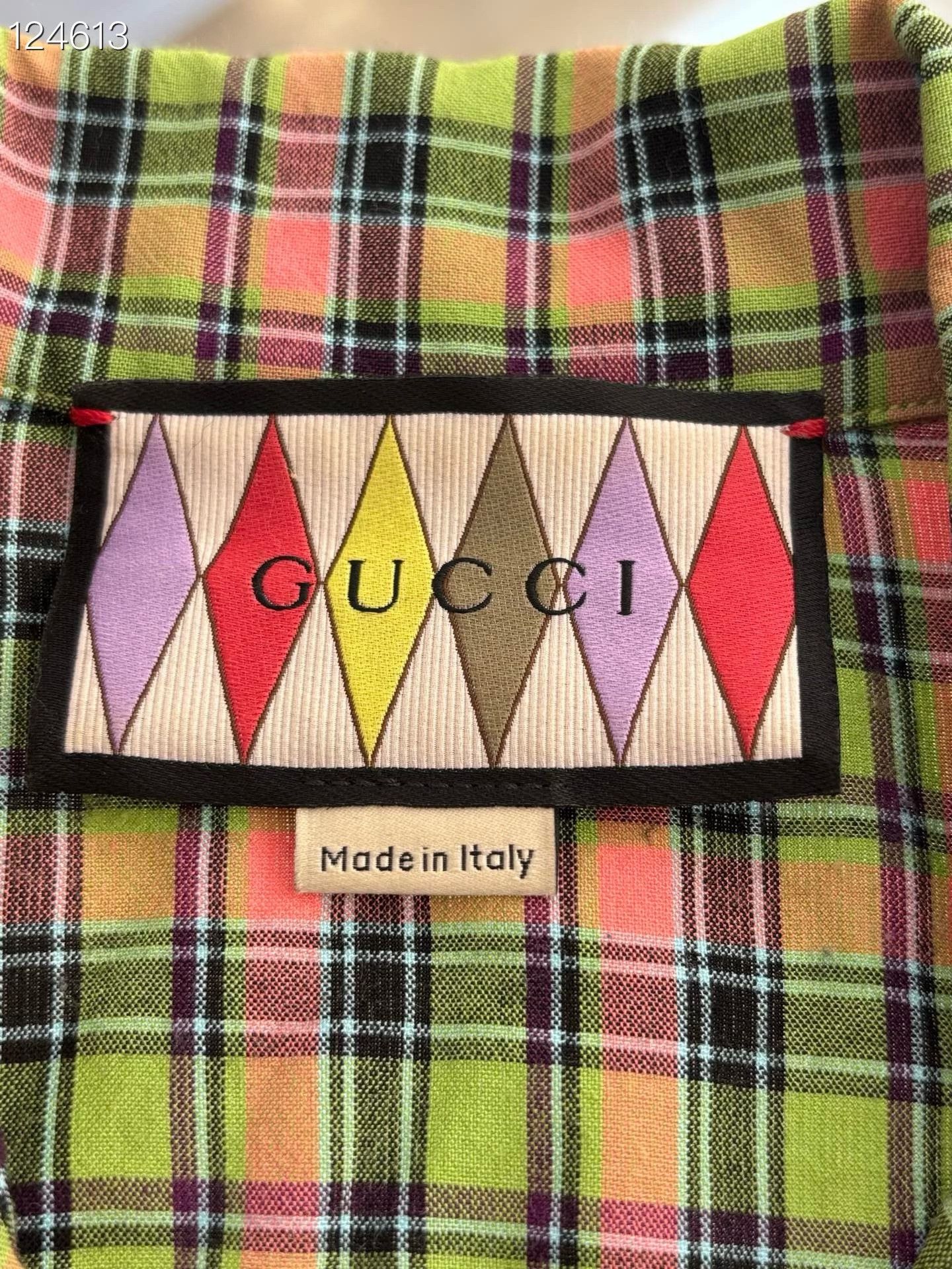 Gucci Gucci Plaid Shirt Chest Embroidery Unisex Size US S / EU 44-46 / 1 - 3 Thumbnail