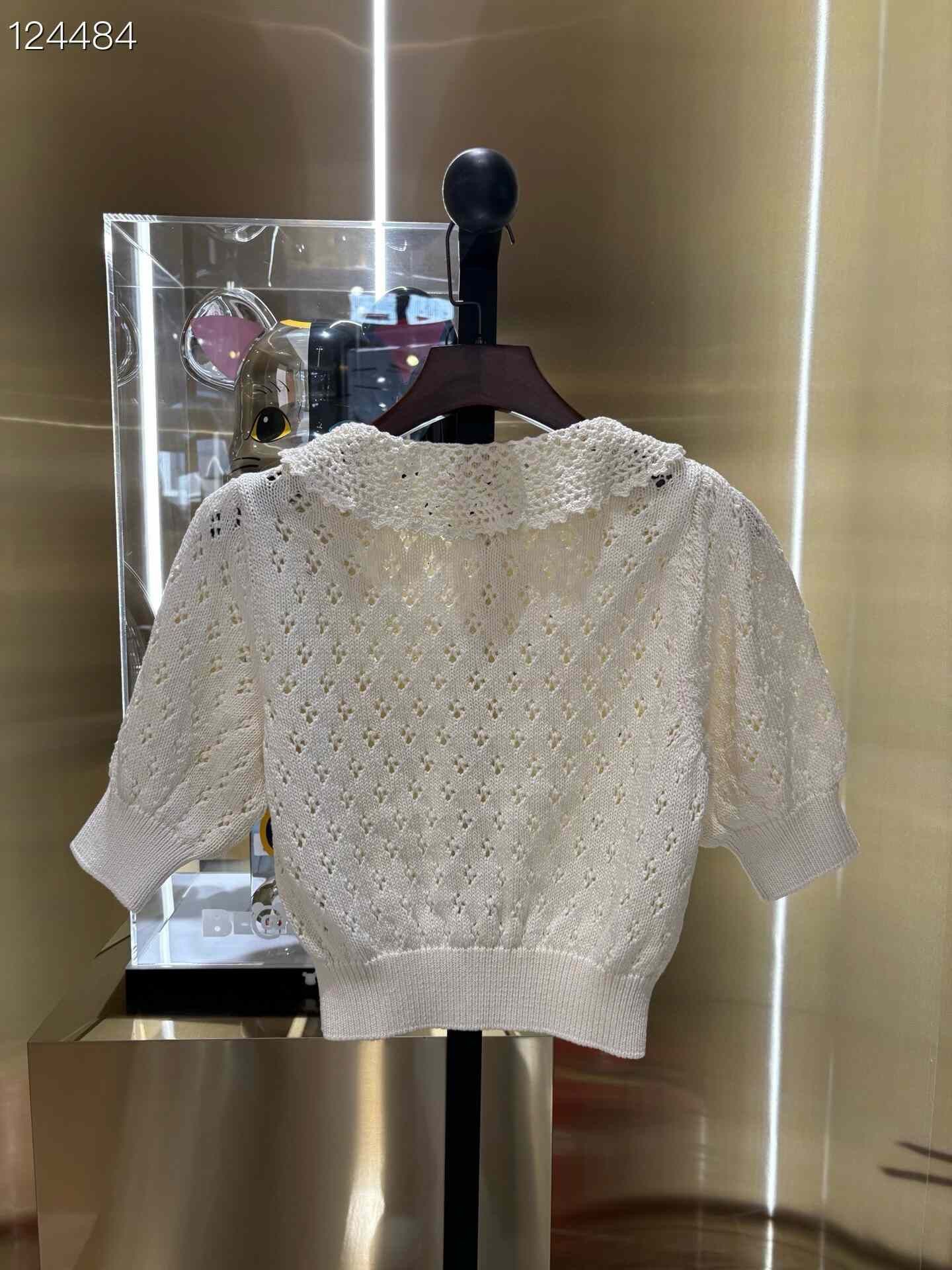 Celine Celine Eyelet Peter Pan Collar Cardigan Size M / US 6-8 / IT 42-44 - 2 Thumbnail