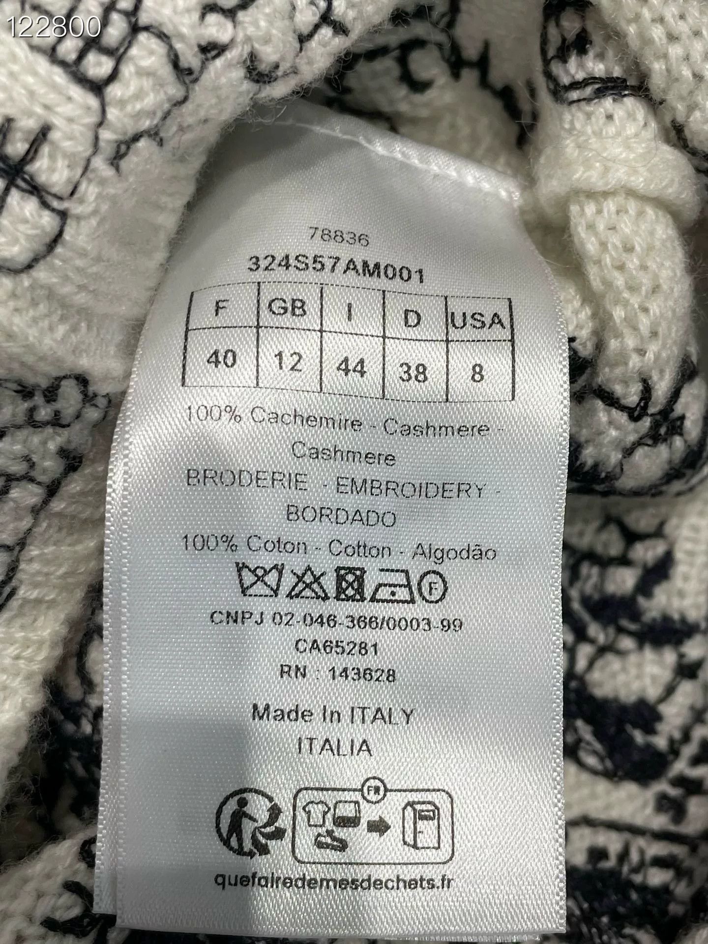 Dior Dior Paris Map Cashmere Sweater Size S / US 4 / IT 40 - 4 Thumbnail