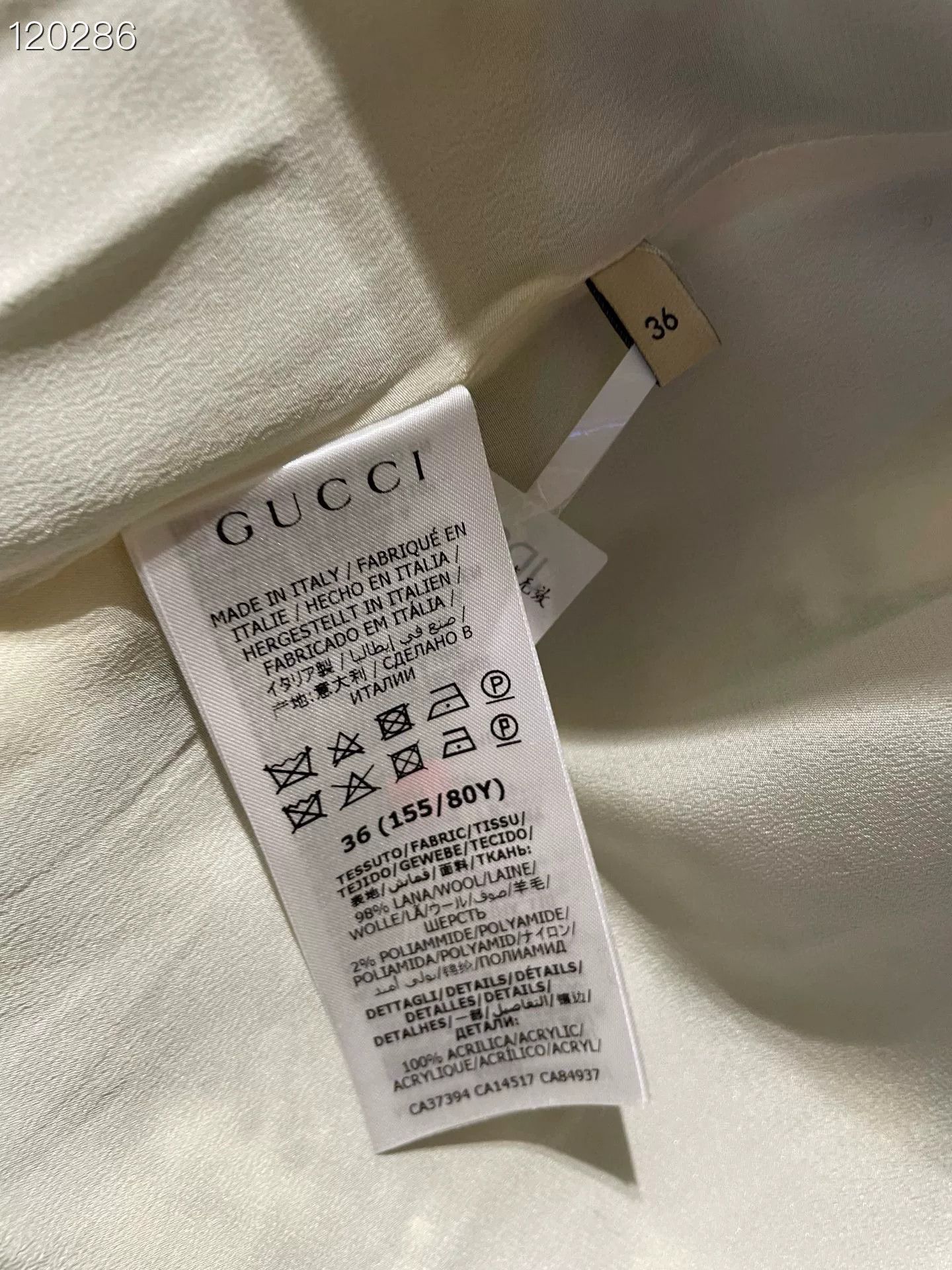 Gucci Gucci Women's Black White Plaid Tweed Jacket Size XS / US 0-2 / IT 36-38 - 4 Thumbnail