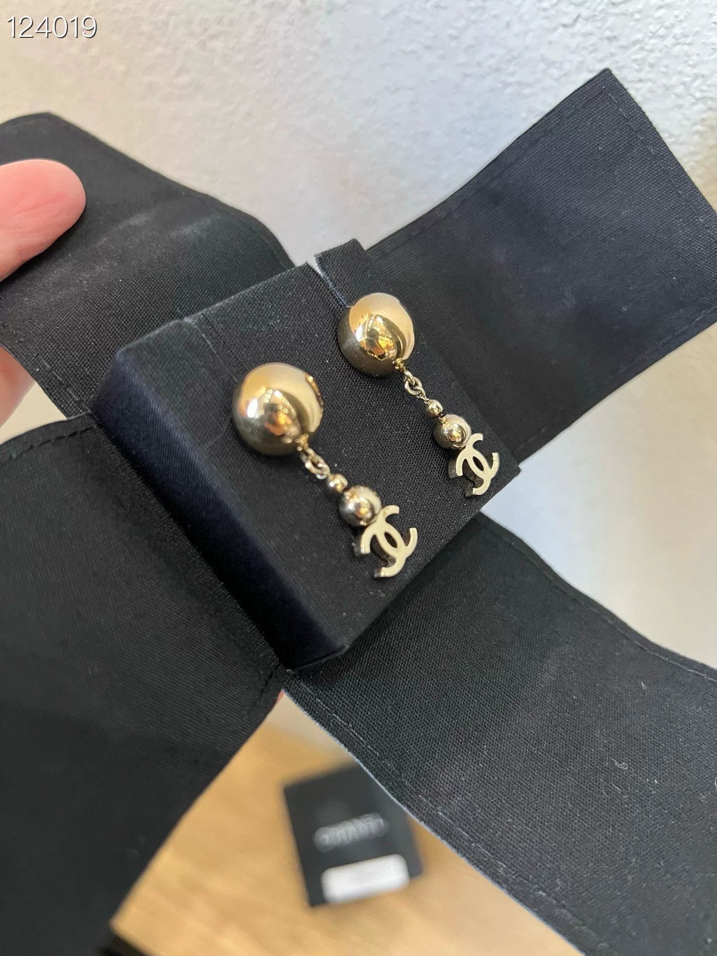 Chanel Chanel 21P Gold Ball Double C Earrings Size ONE SIZE - 3 Thumbnail