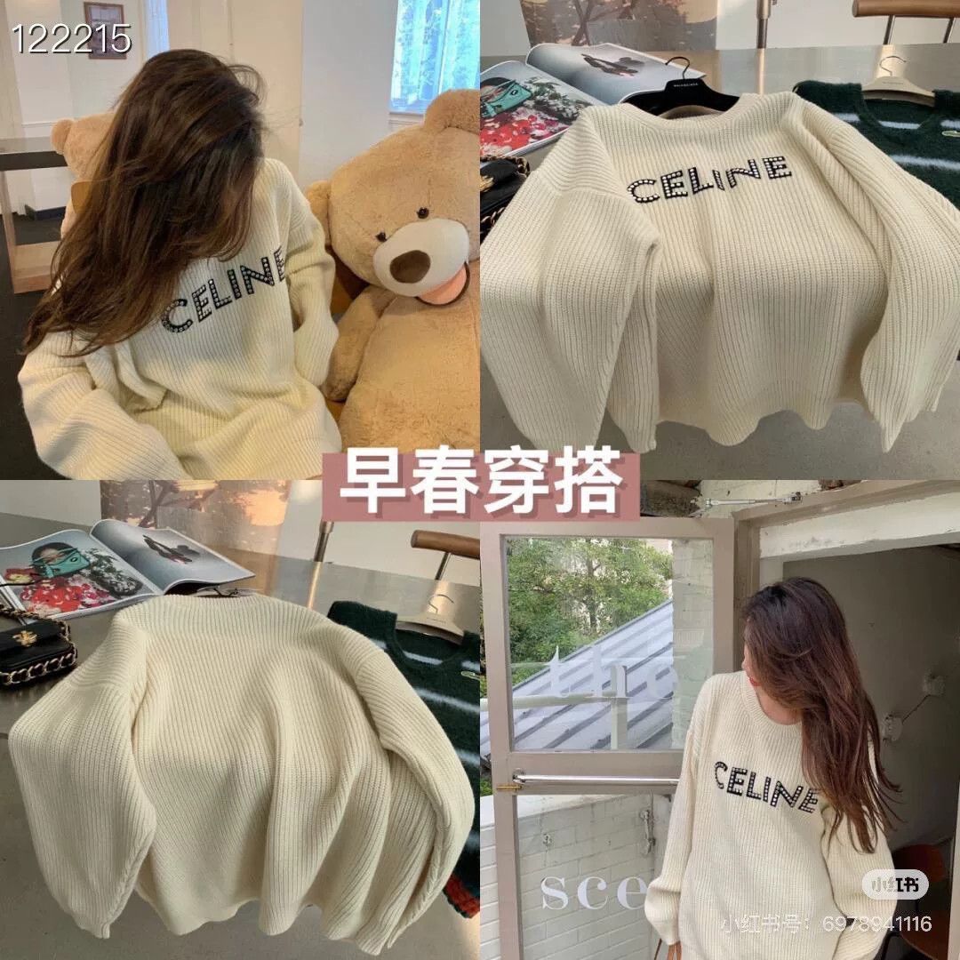 Celine Celine Rivet Logo Wool Sweater Size XS / US 0-2 / IT 36-38 - 9 Thumbnail