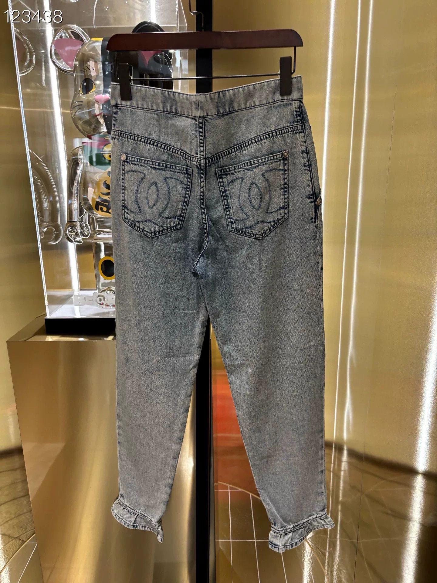 Chanel Chanel Ruffled Logo Jeans 22A Size 38" / US 16 / IT 52 - 2 Thumbnail