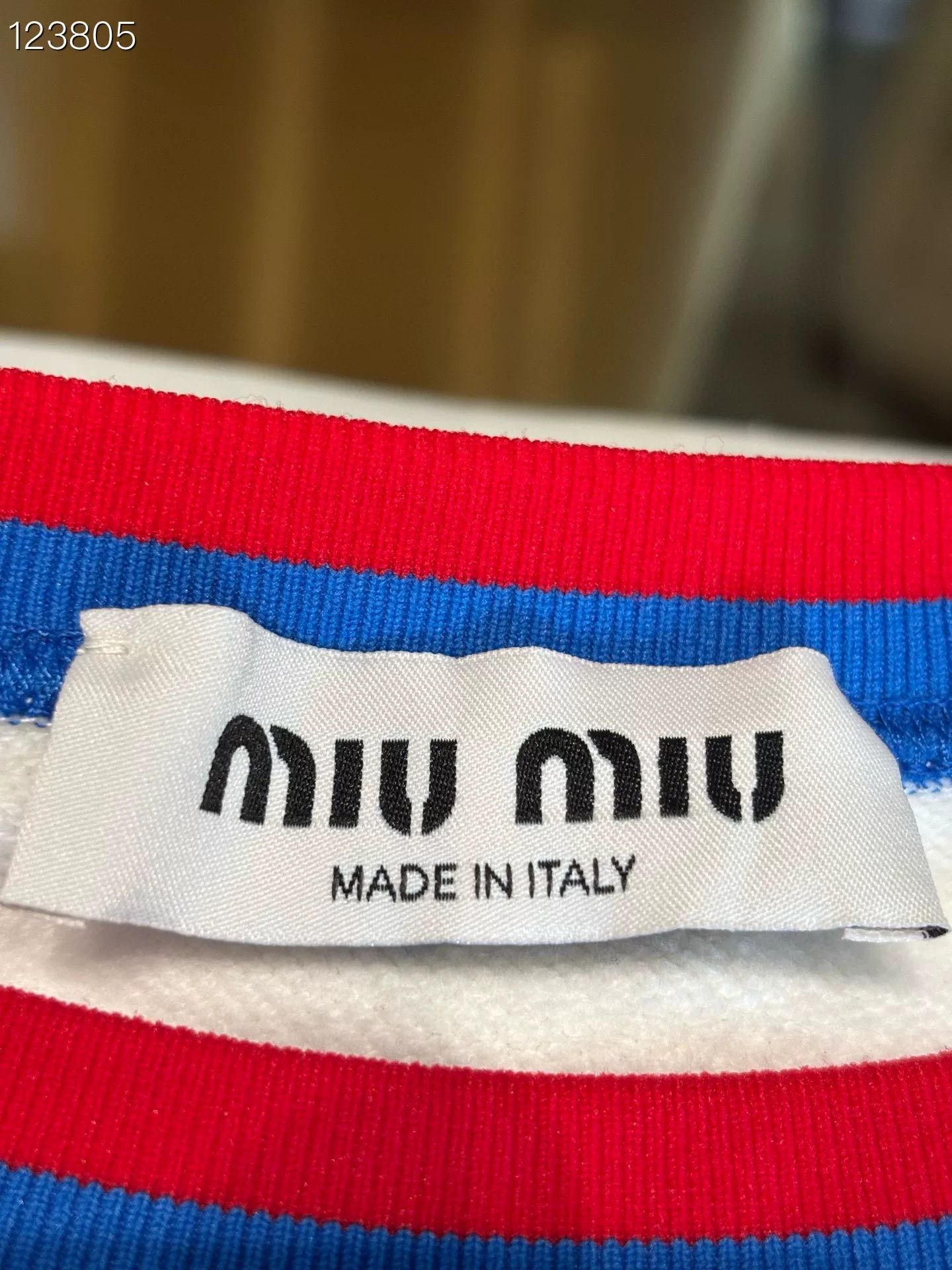 Miu Miu Miu Miu Logo Stripe Knit Cropped Sweatshirt Size L / US 10 / IT 46 - 3 Thumbnail