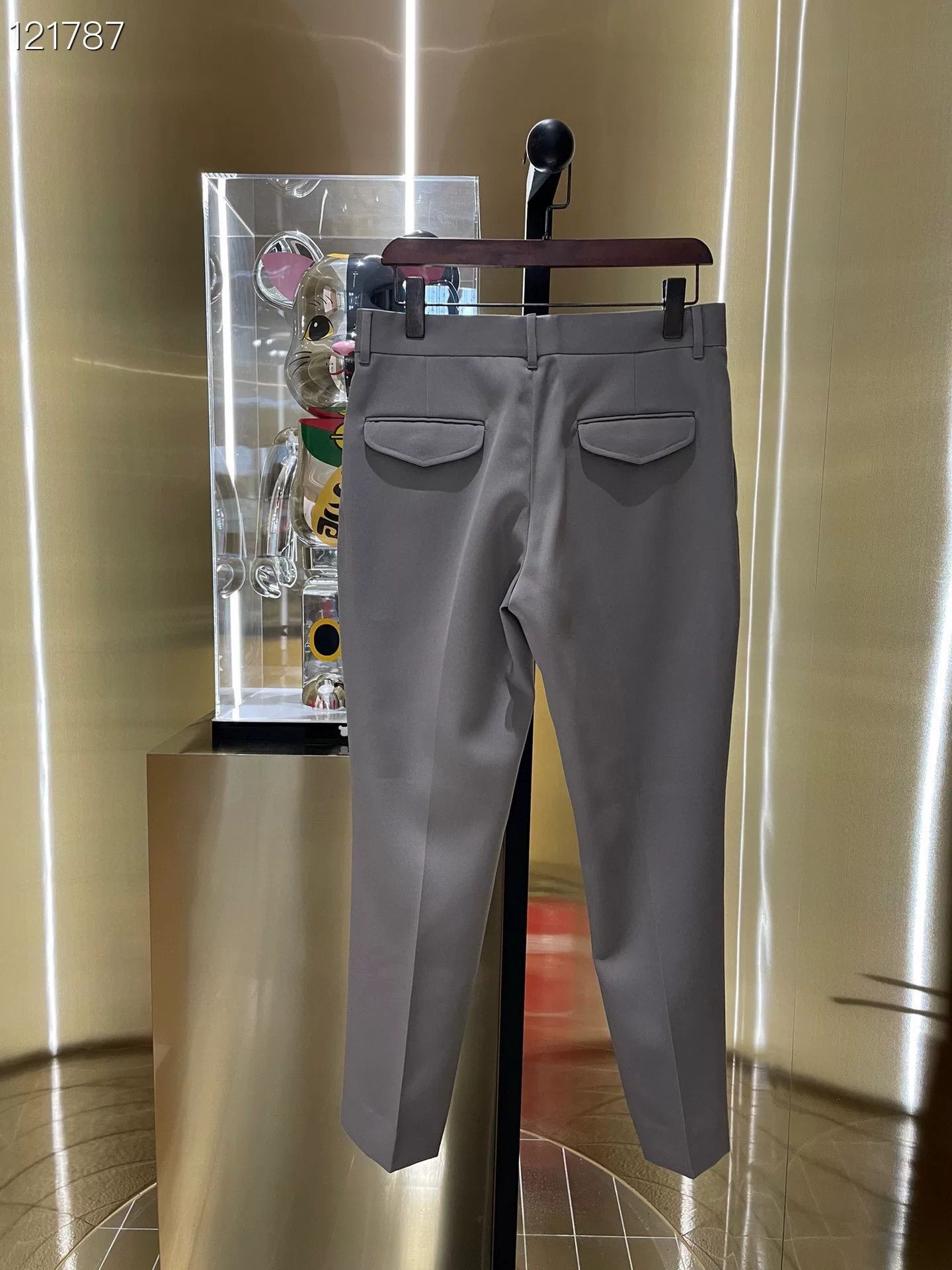 Louis Vuitton LV 080500M Gray Wool Trousers Size 38 Size US 27 - 2 Thumbnail