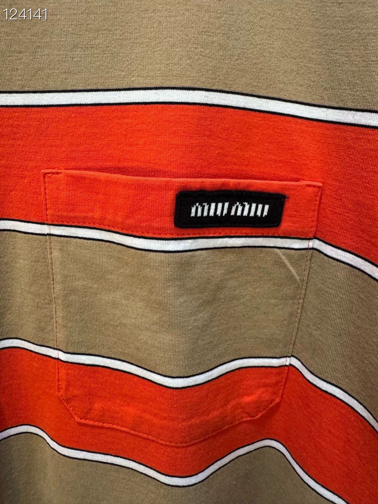 Miu Miu Miumiu Fall/Winter 2024 Striped T-shirt Size XS / US 0-2 / IT 36-38 - 3 Thumbnail