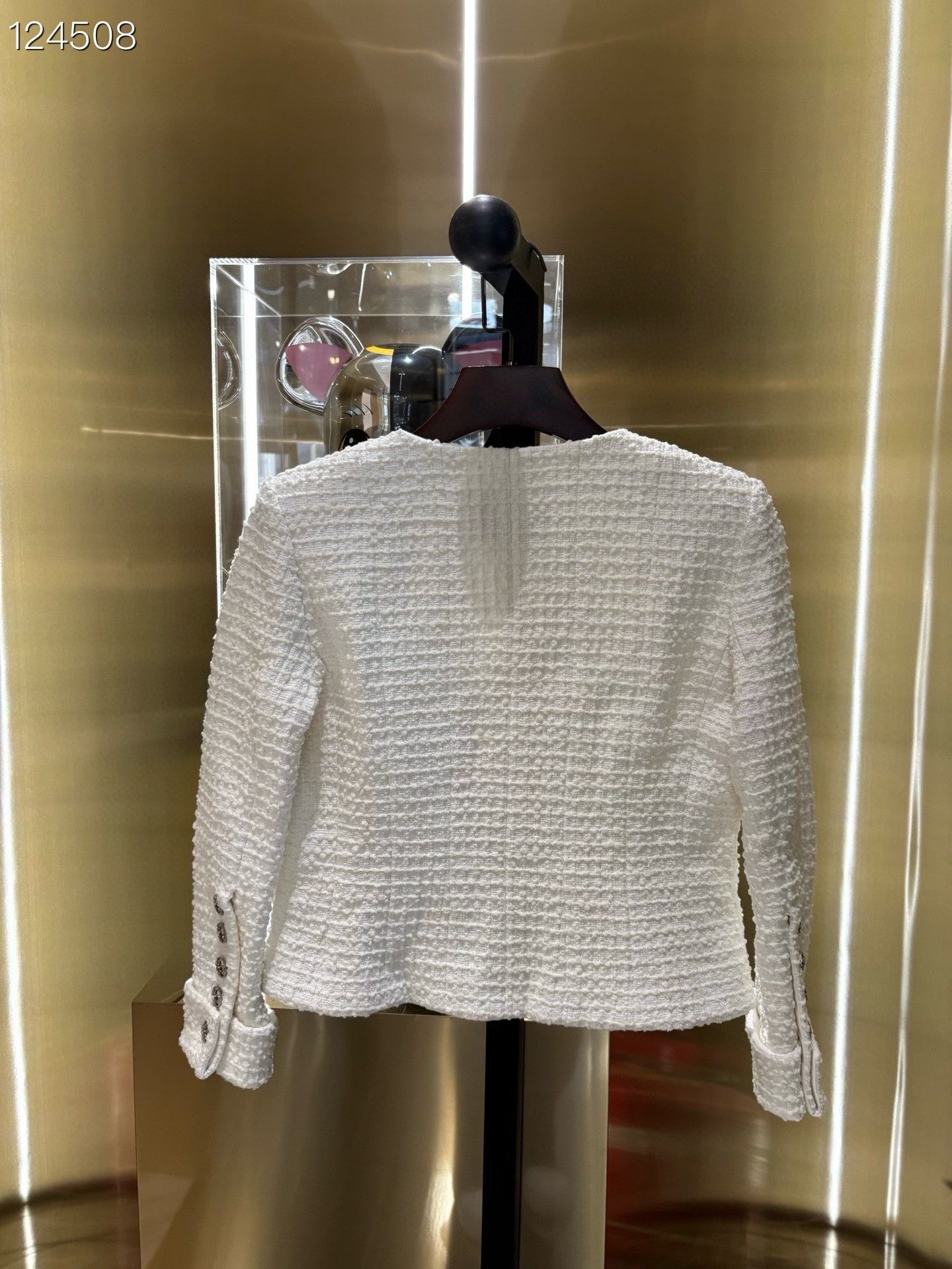 Chanel Chanel 22 Early Spring White Tweed Jacket Size XXS / US 00 / IT 34 - 2 Thumbnail