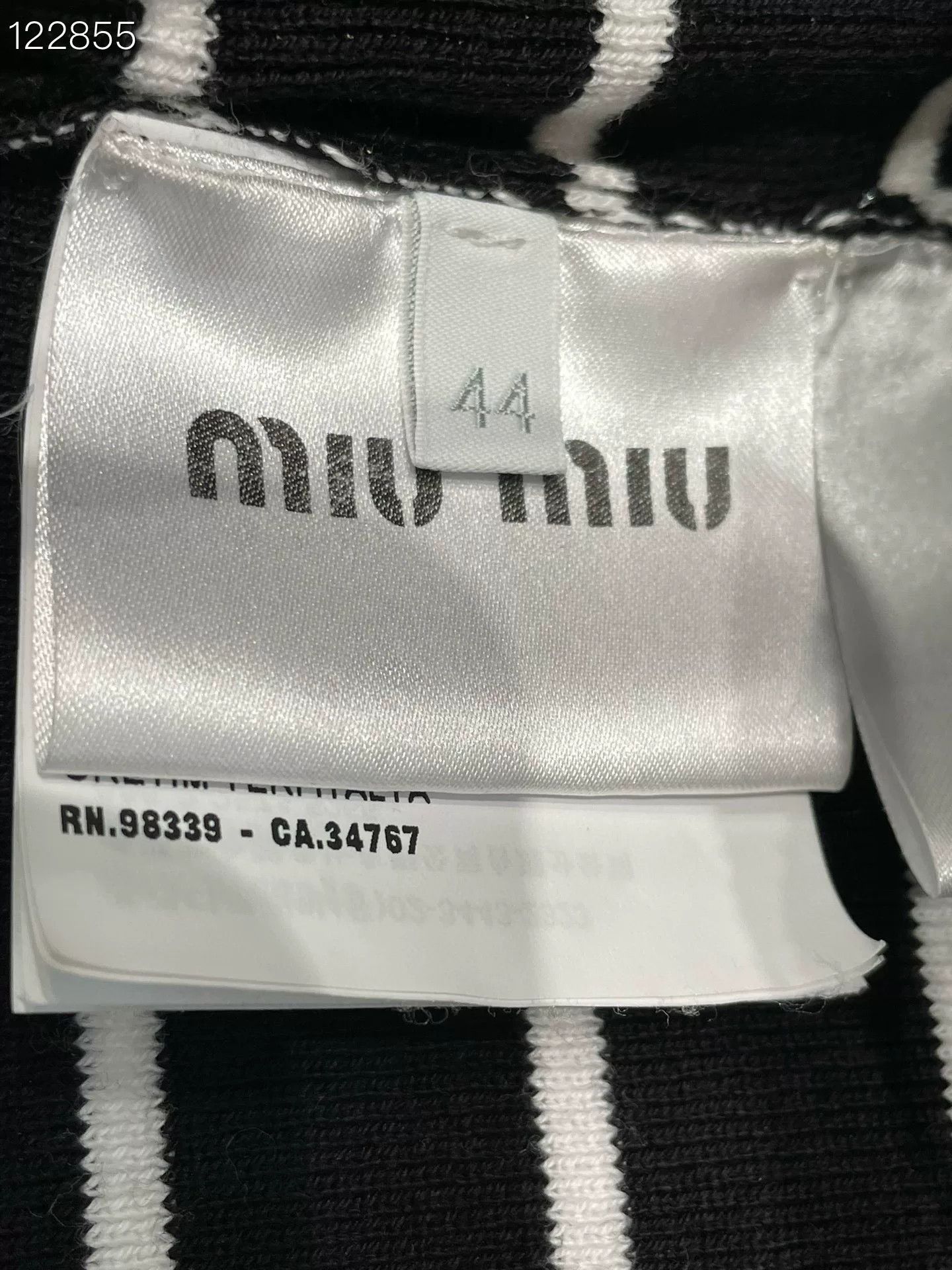 Miu Miu Miumiu Black White Striped Knit Top Size M / US 6-8 / IT 42-44 - 4 Thumbnail