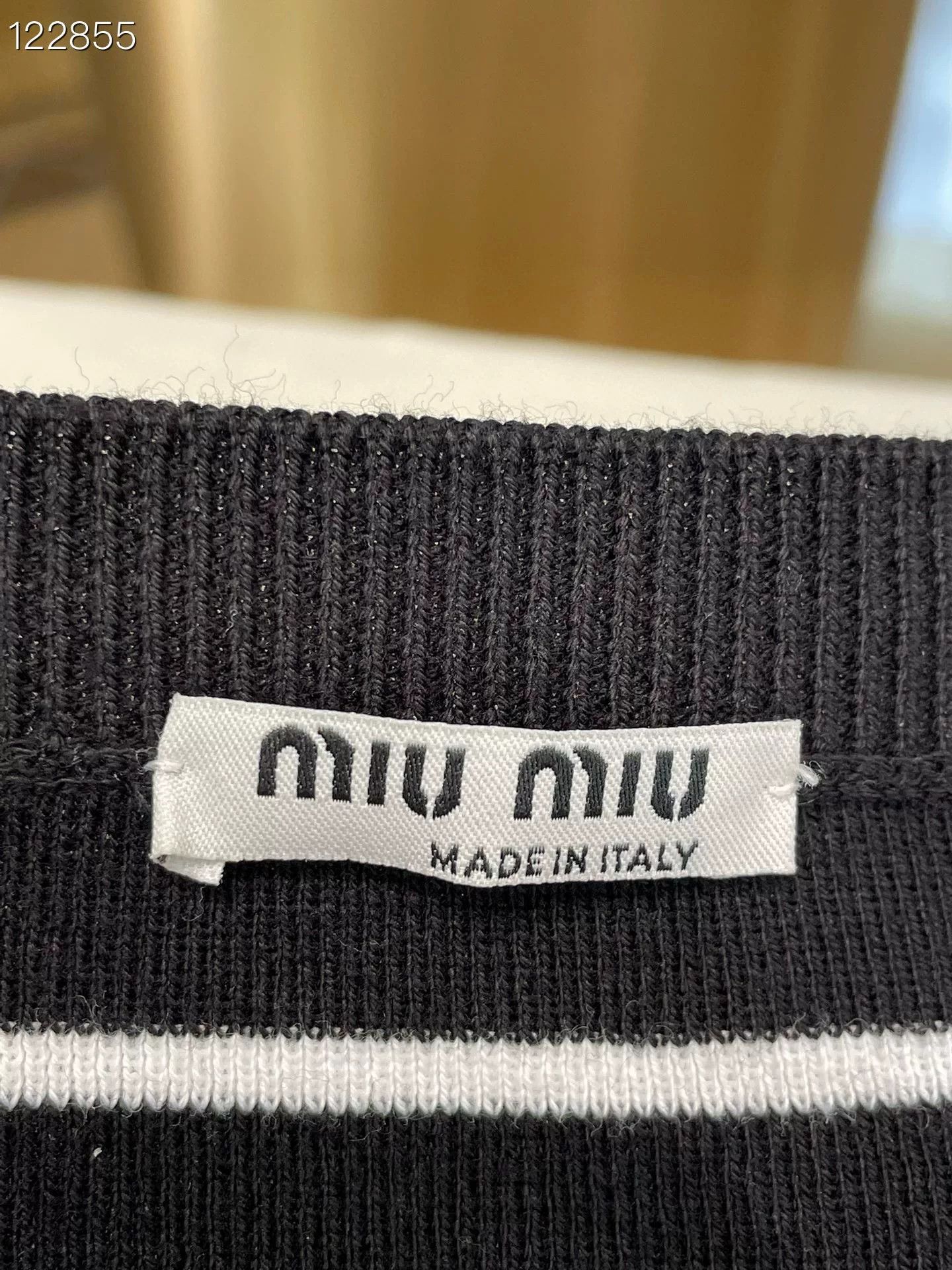 Miu Miu Miumiu Black White Striped Knit Top Size M / US 6-8 / IT 42-44 - 3 Thumbnail