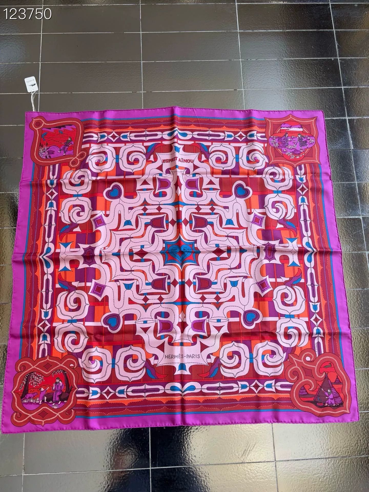 Hermes Hermès Pink Square Scarf Size ONE SIZE - 6 Thumbnail