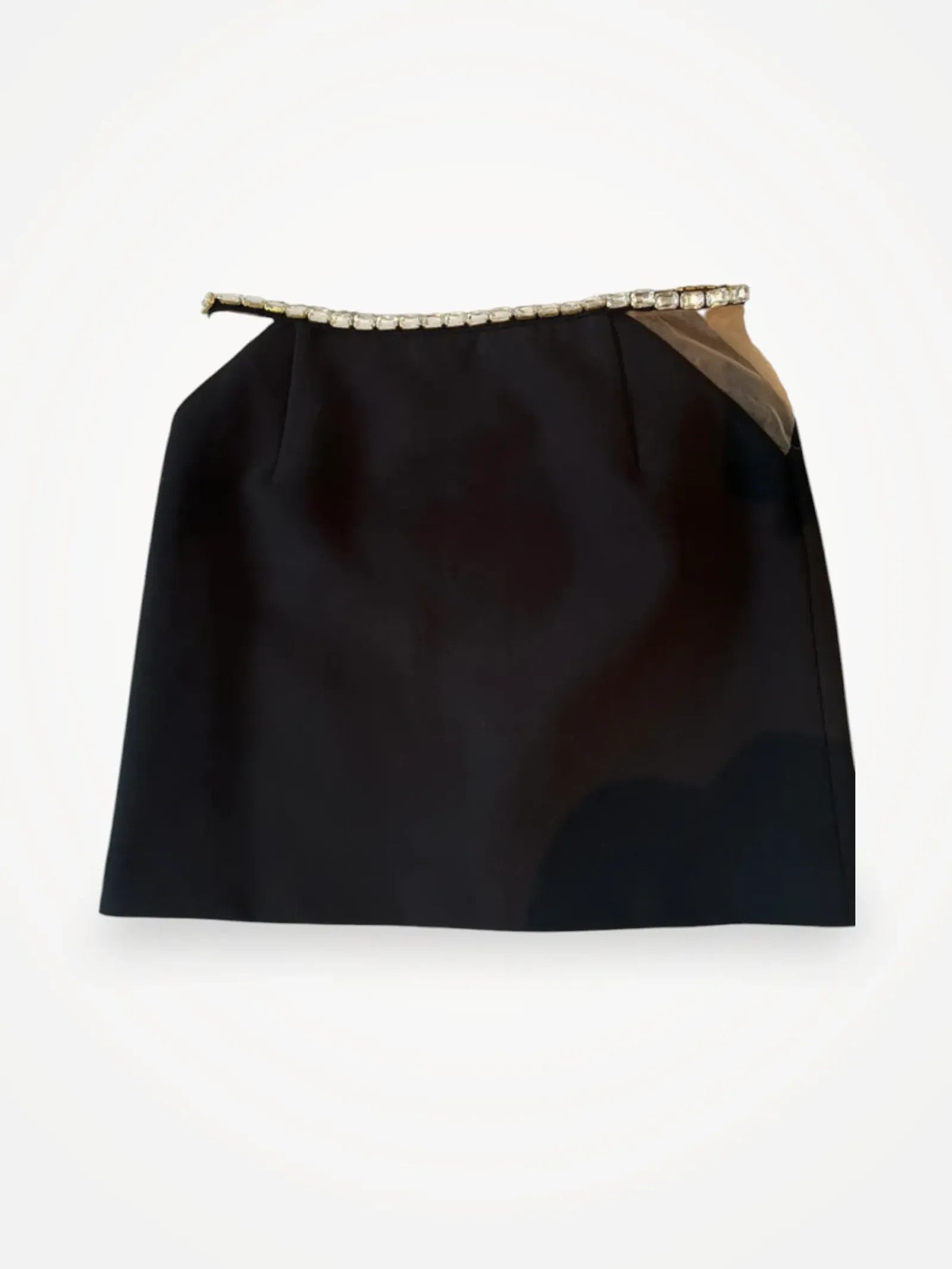 Sandro Sandro Crystal-embellished crepe mini skirt Skirt Size 25" / US 0 / IT 36 - 2 Thumbnail