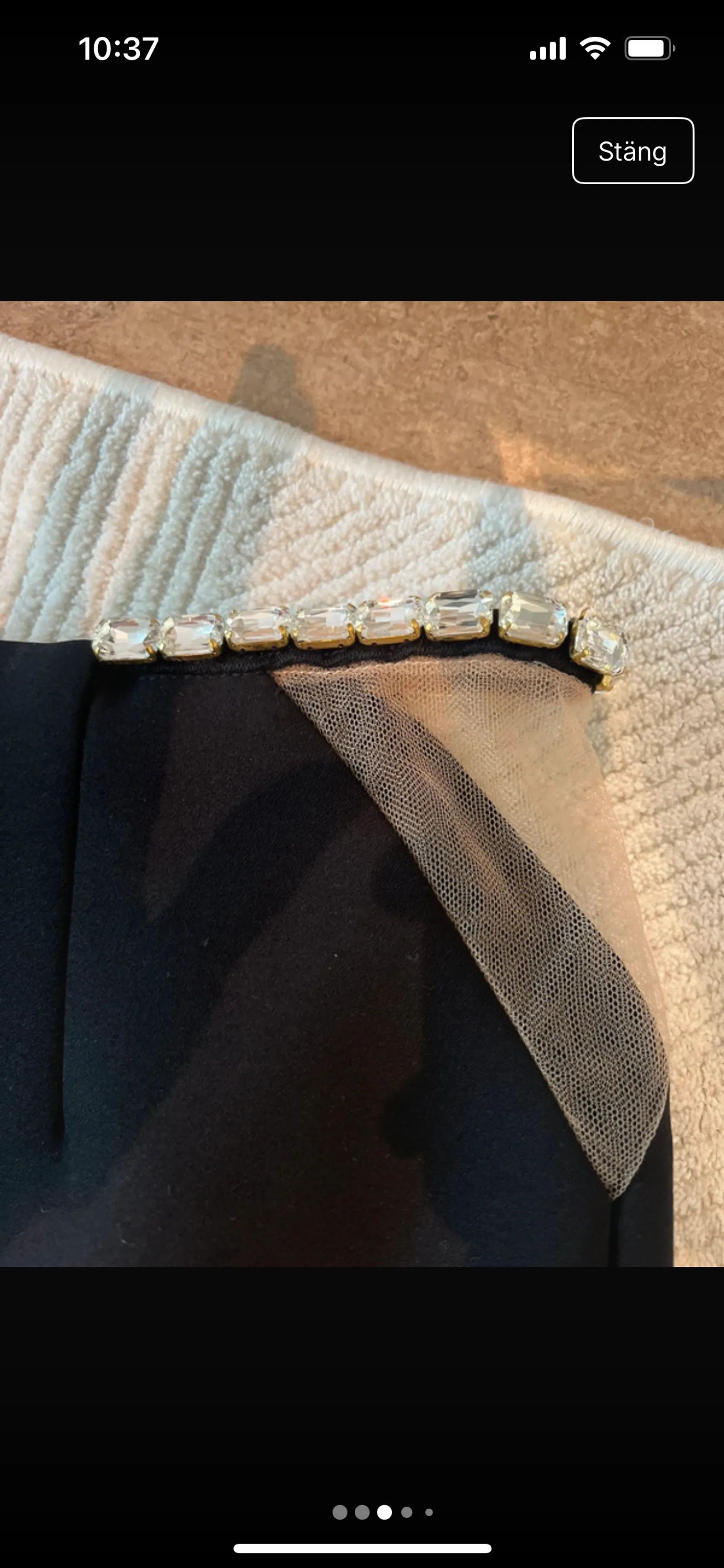 Sandro Sandro Crystal-embellished crepe mini skirt Skirt Size 25" / US 0 / IT 36 - 4 Thumbnail