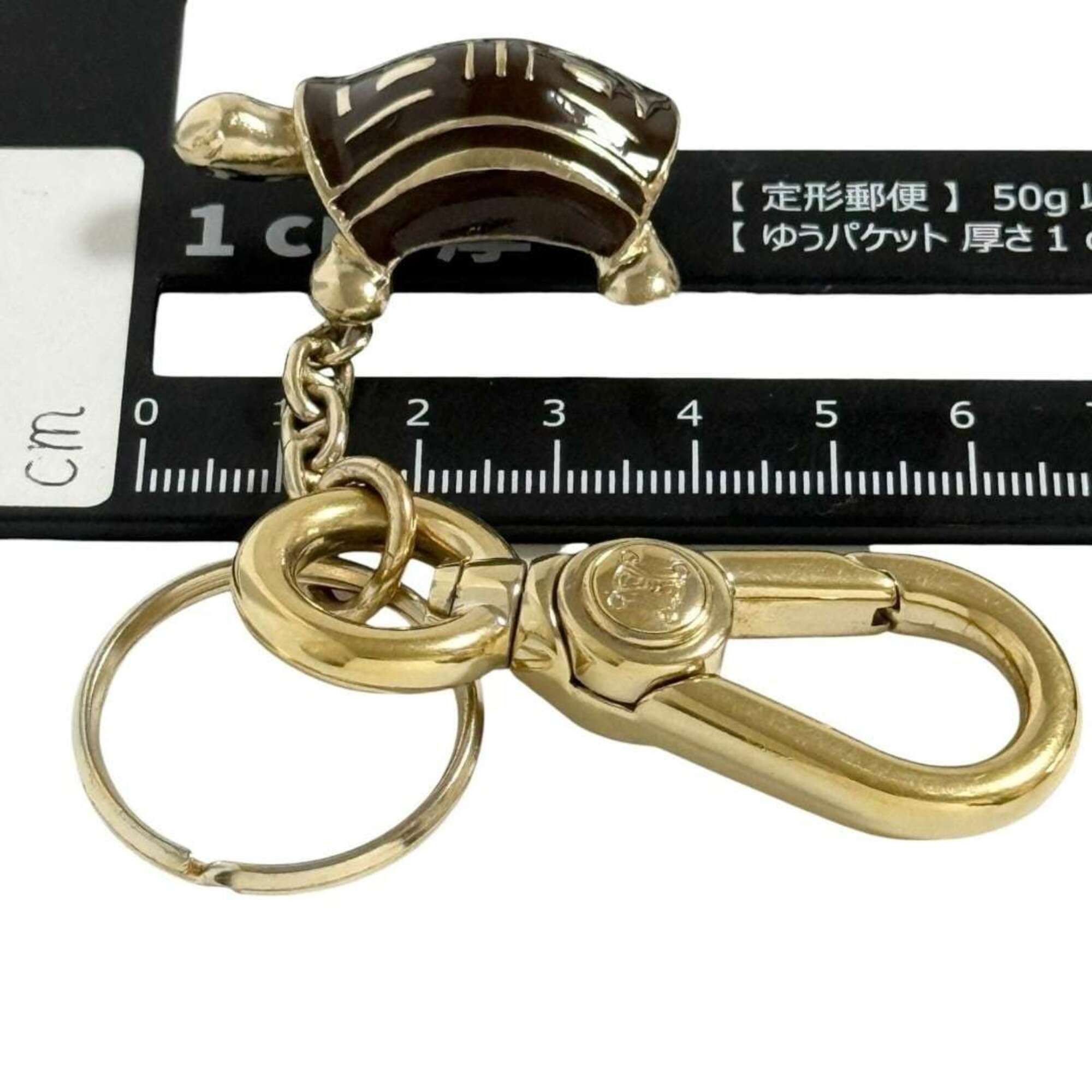 Celine Celine unisex keychain/keyring, turtle design, brown, macadam Size ONE SIZE - 10 Thumbnail