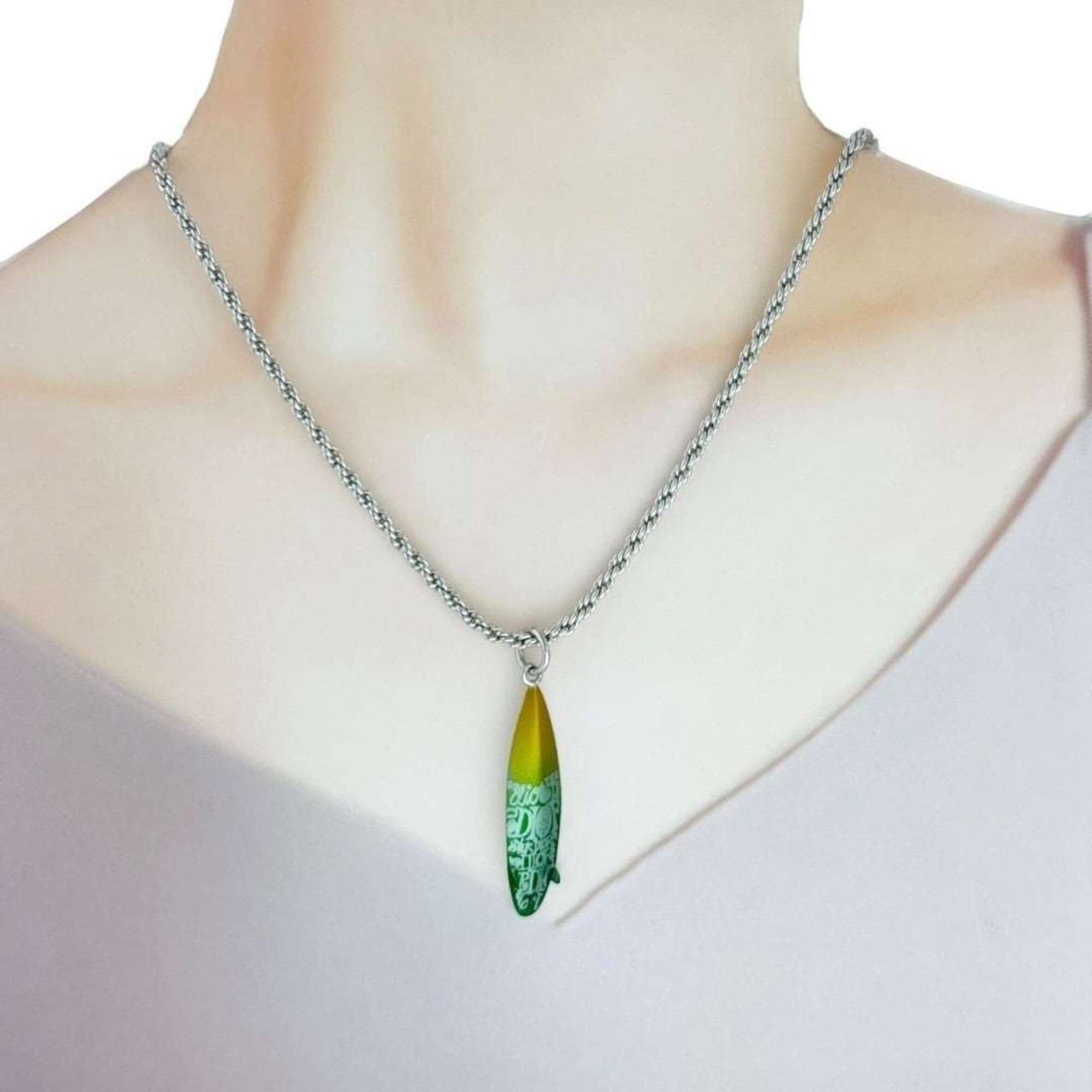 Dior Christian Dior Dior x Stussy Men's Surfboard Pendant Necklace Size ONE SIZE - 10 Thumbnail