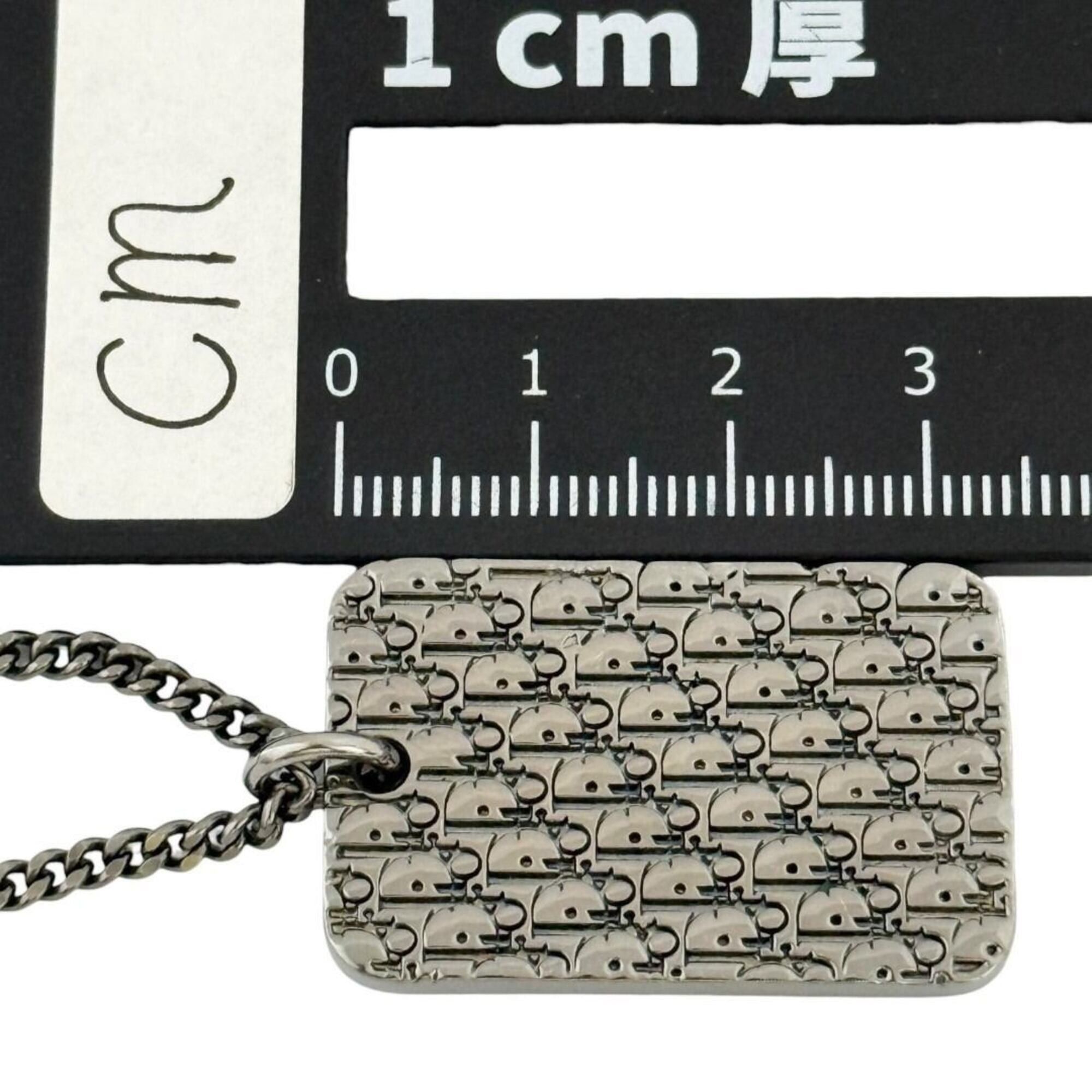 Dior Christian Dior Dior Men's Reversible Pendant Plate Necklace, Gunmetal Size ONE SIZE - 8 Thumbnail