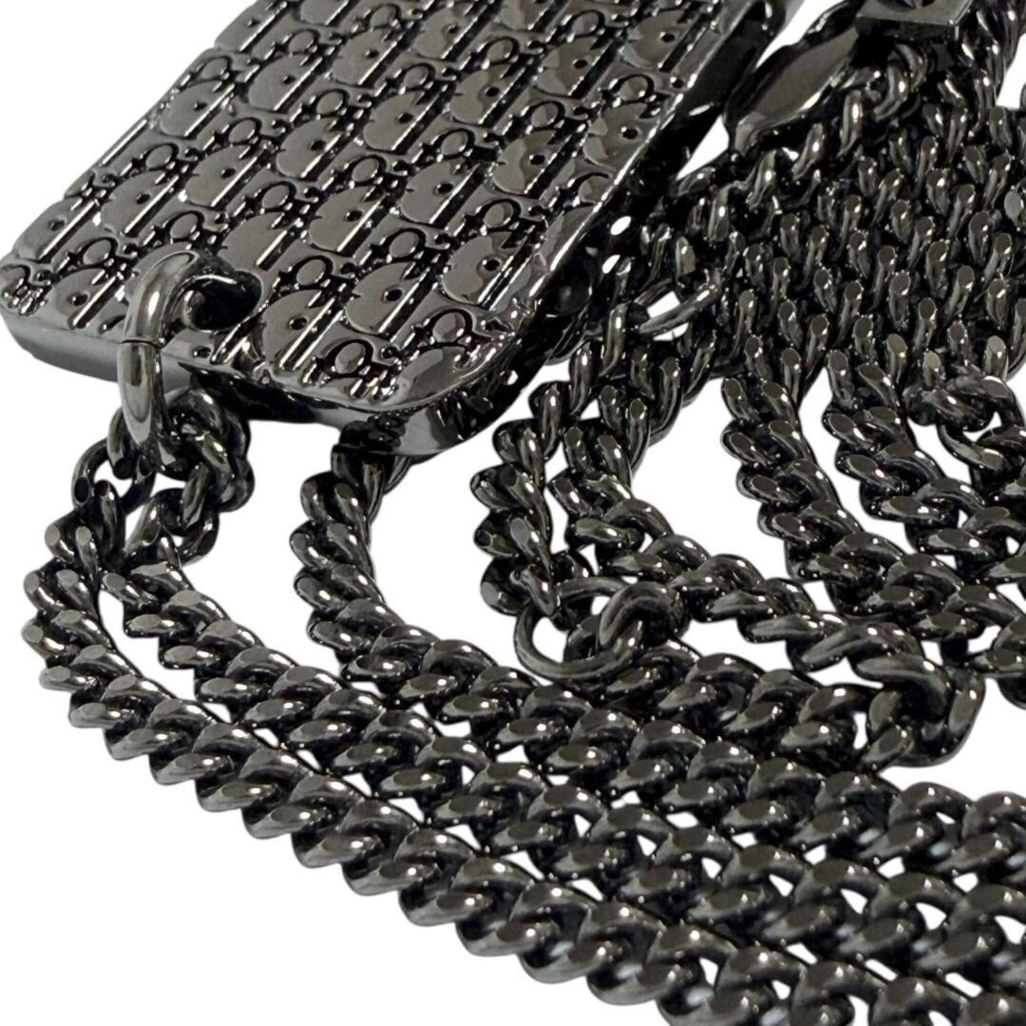 Dior Christian Dior Dior Men's Reversible Pendant Plate Necklace, Gunmetal Size ONE SIZE - 5 Thumbnail